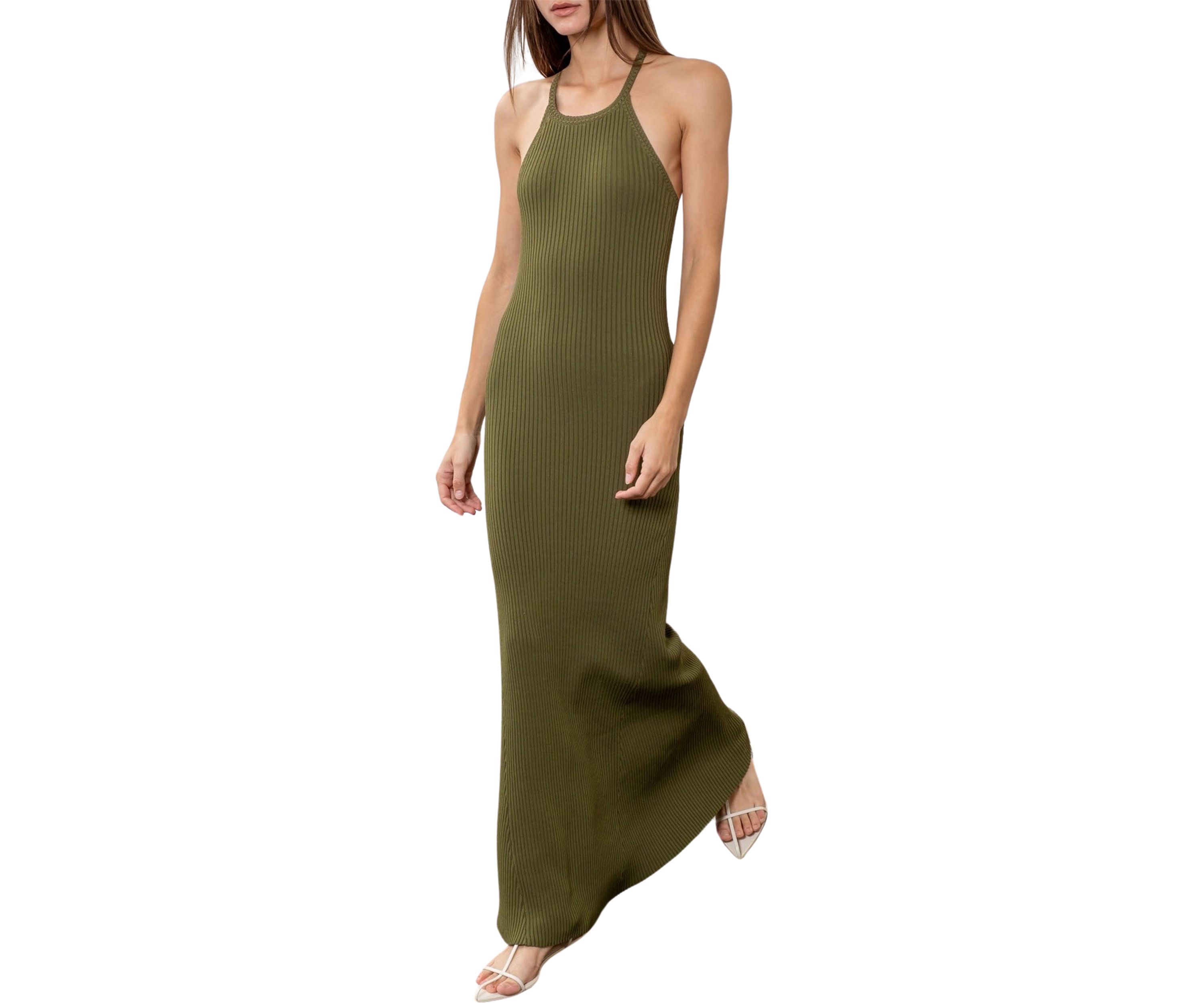 Womens Halter Maxi Dress