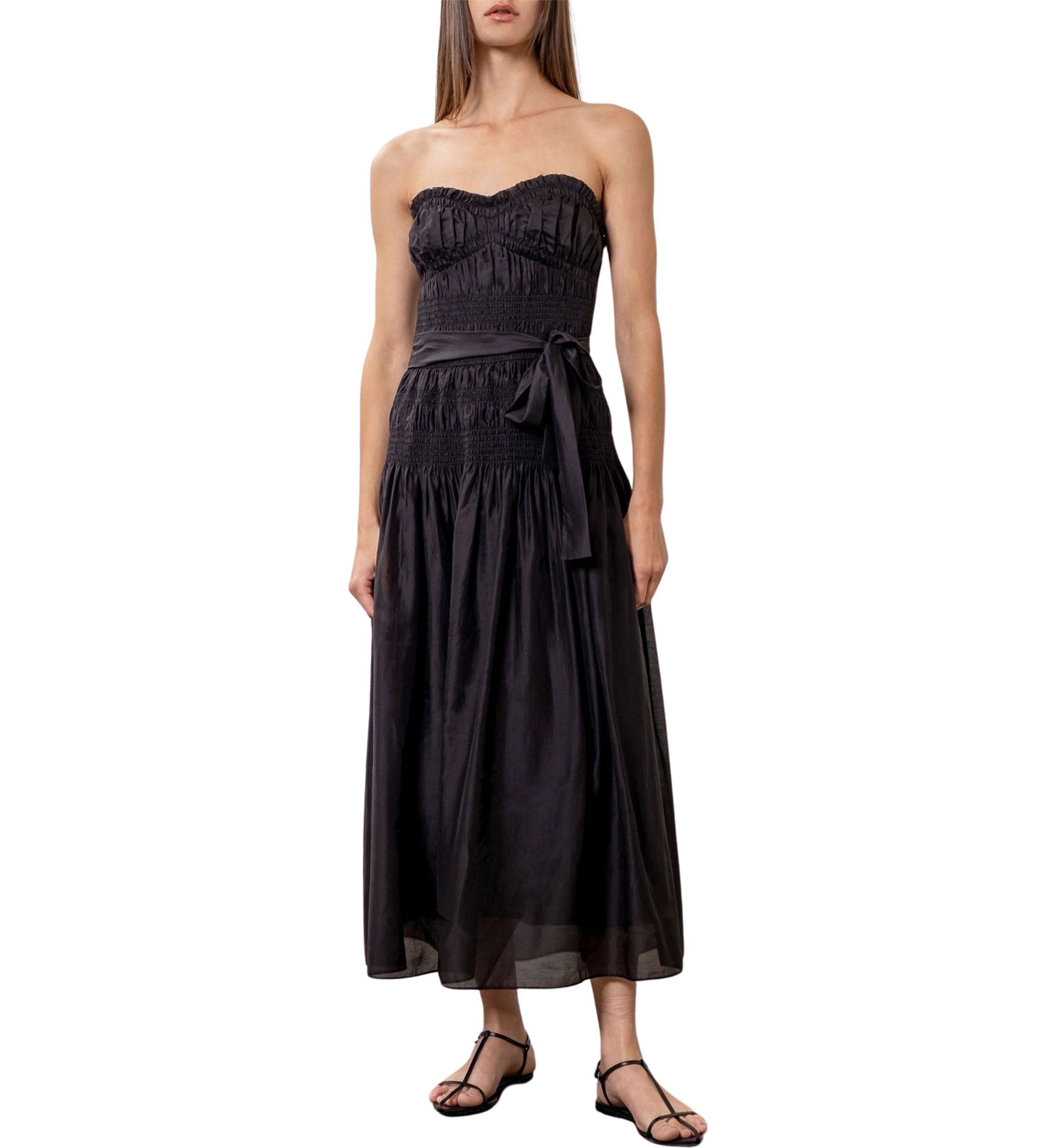 Womens Strapless Midi Dress