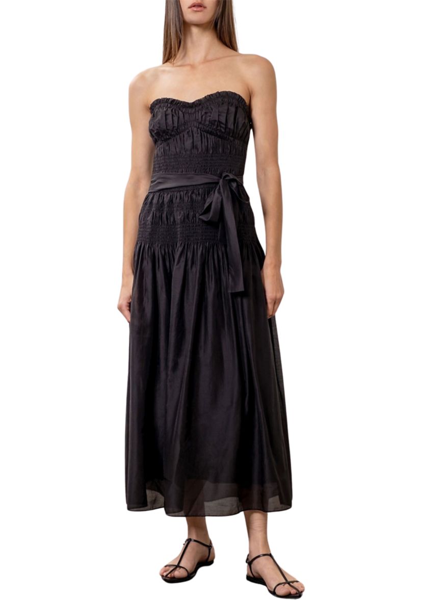 Womens Strapless Midi Dress