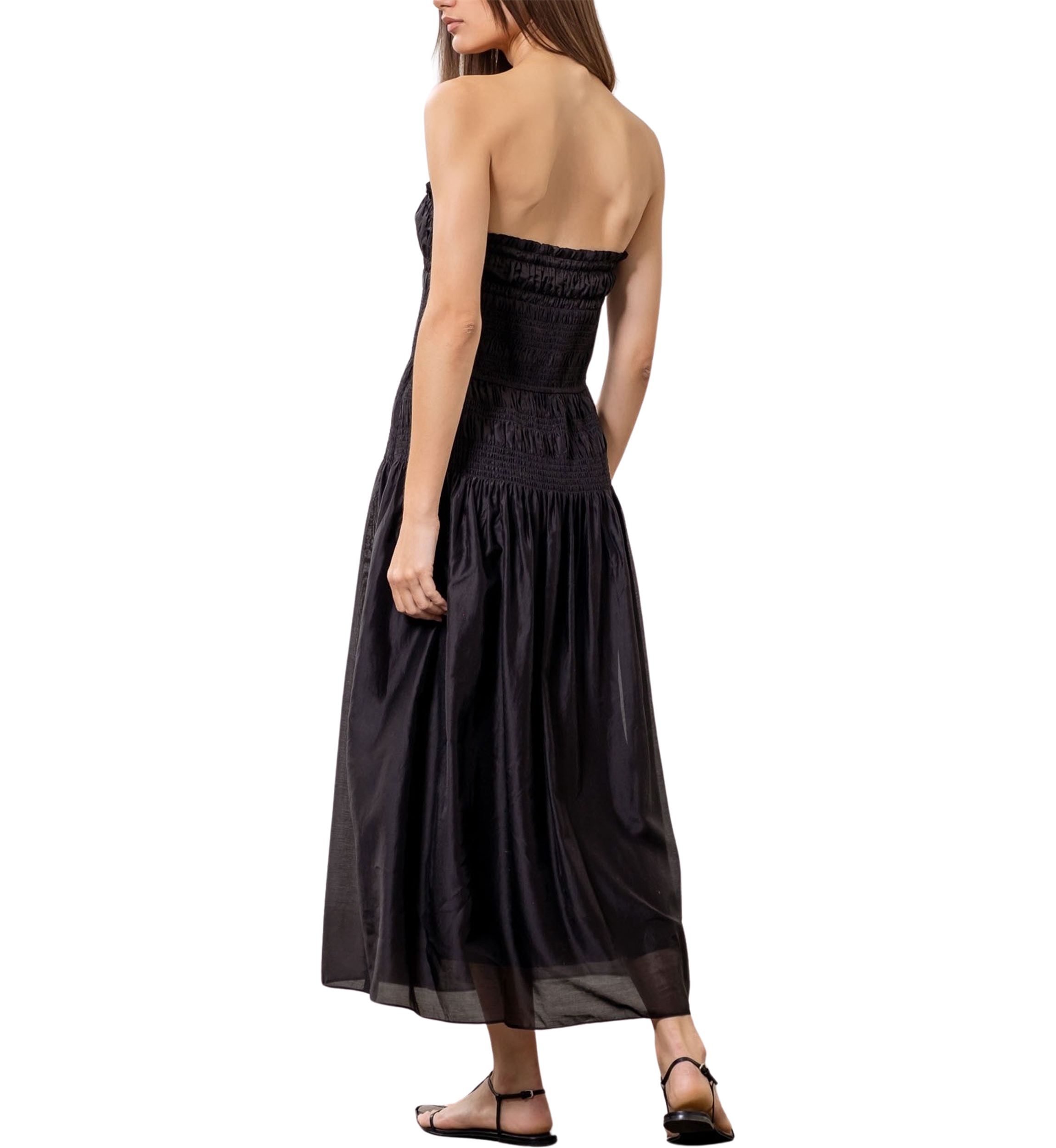 Womens Strapless Midi Dress