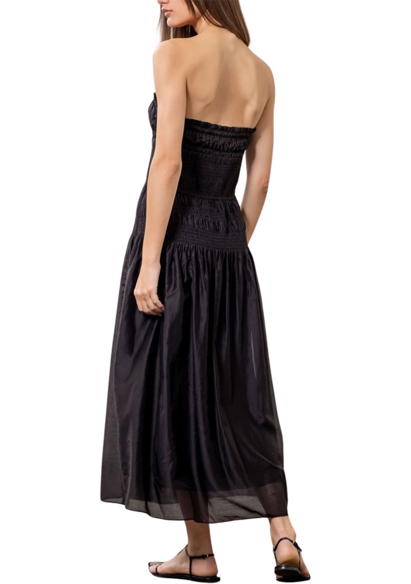 Womens Strapless Midi Dress