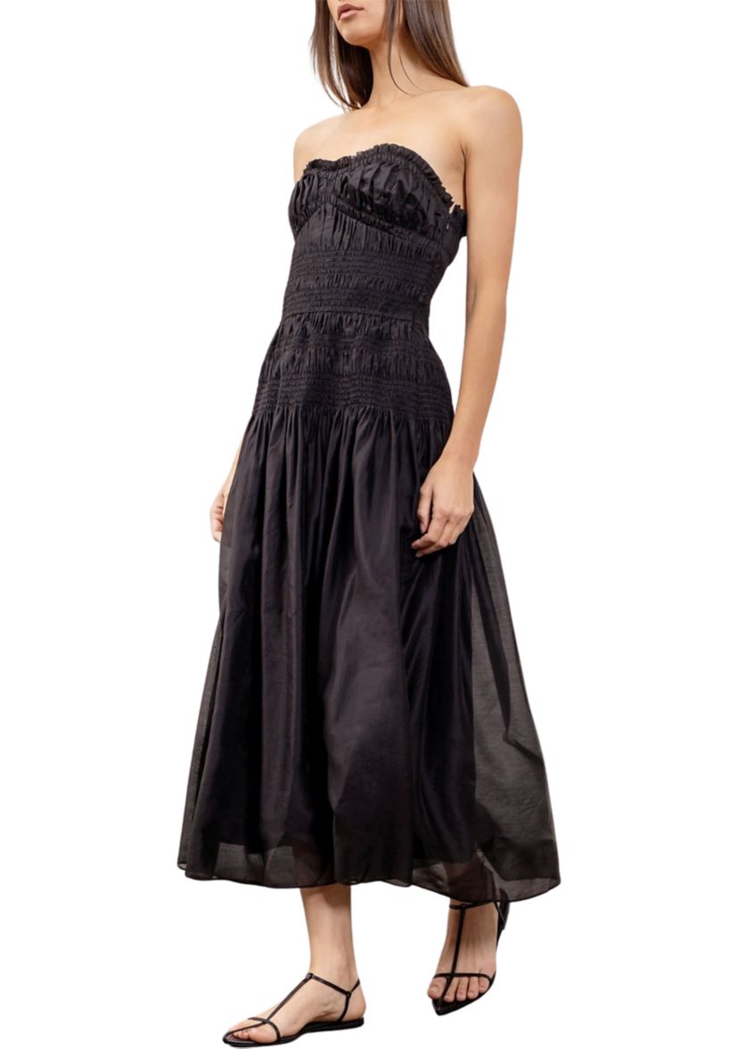Womens Strapless Midi Dress