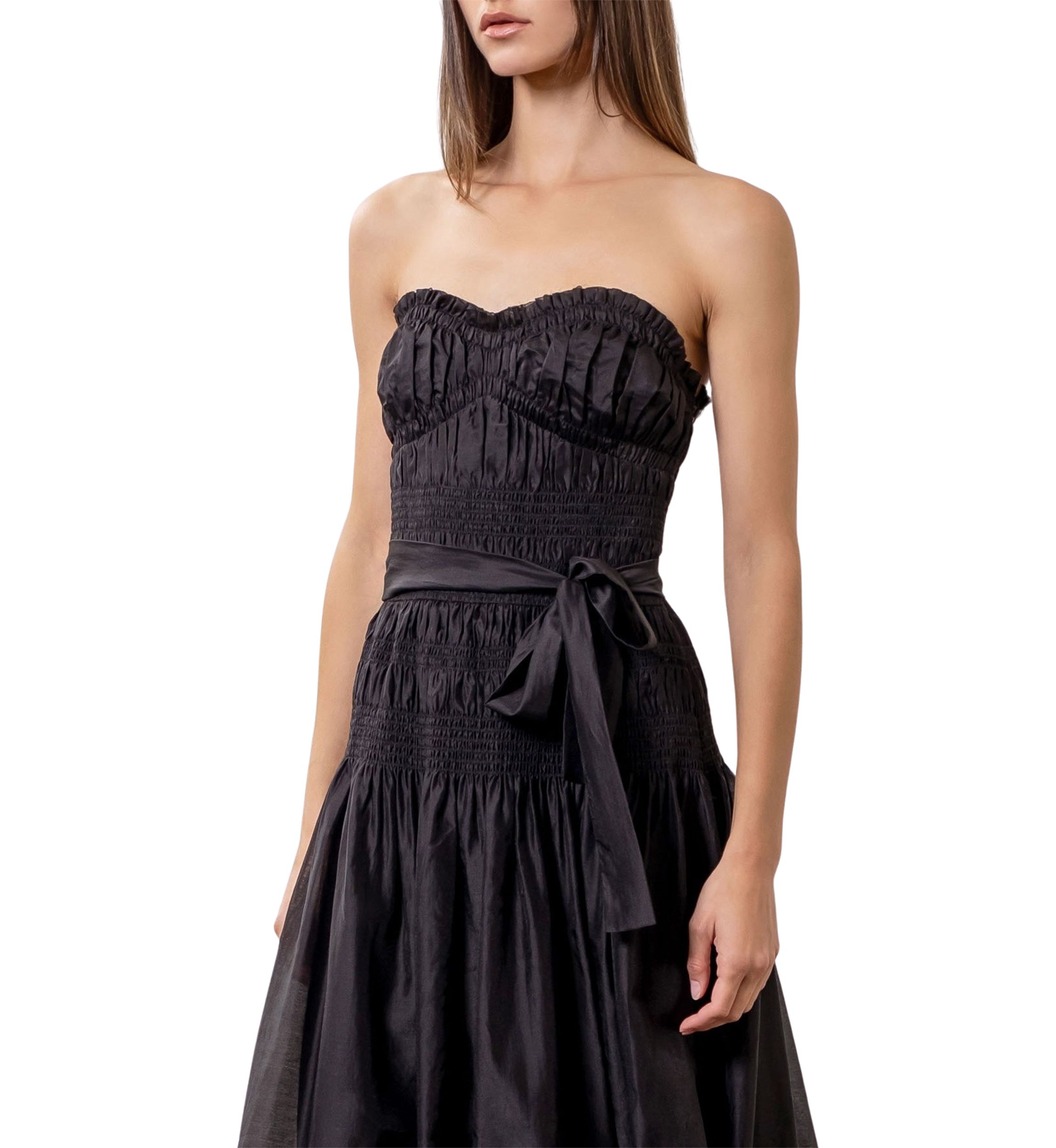Womens Strapless Midi Dress