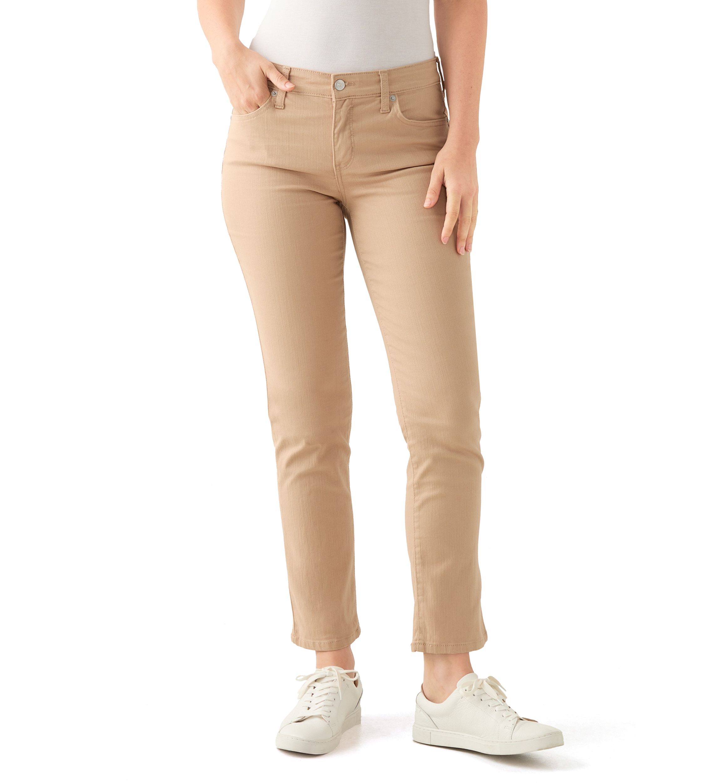 Womens Straight Color Denim Jeans