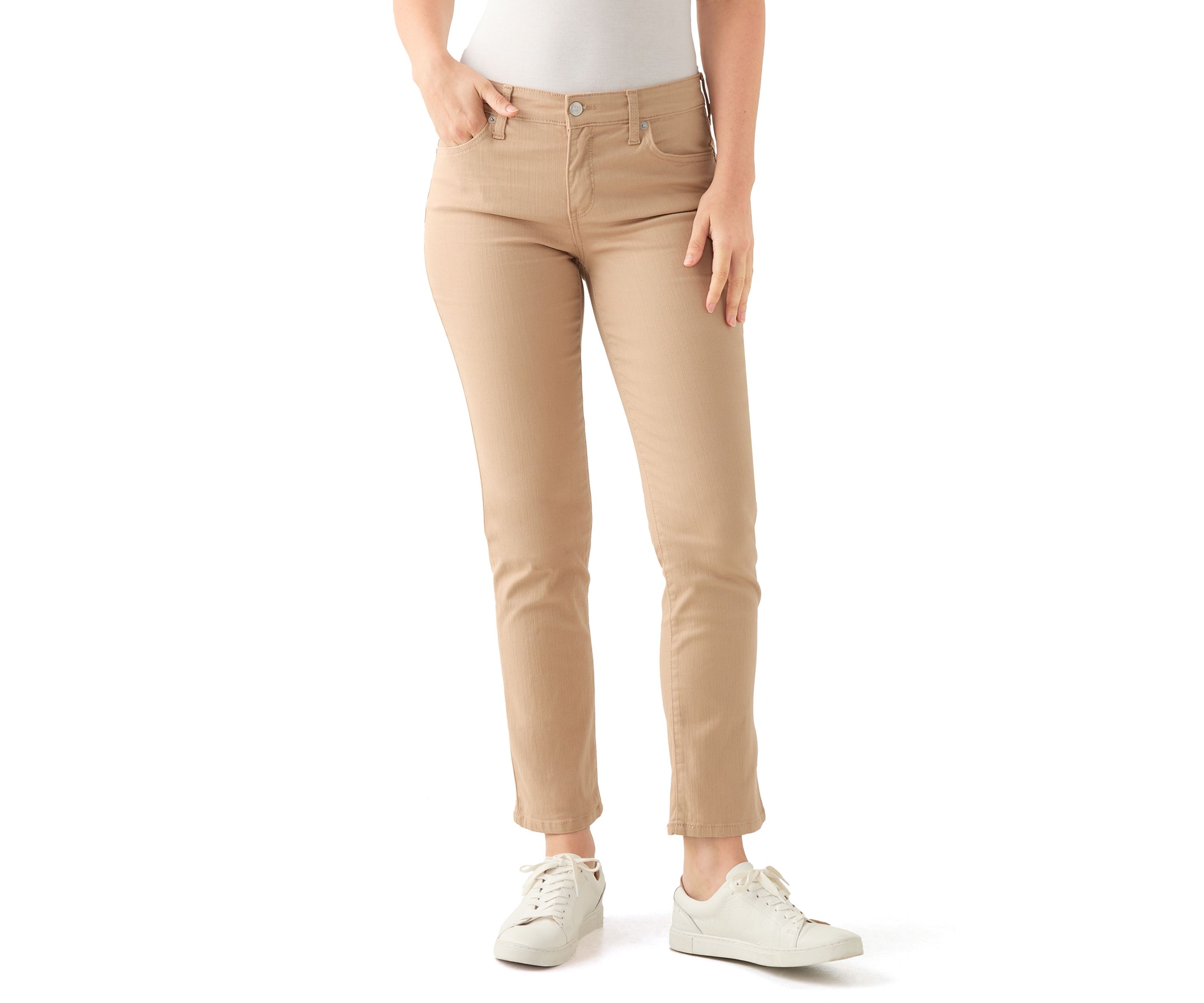 Womens Straight Color Denim Jeans