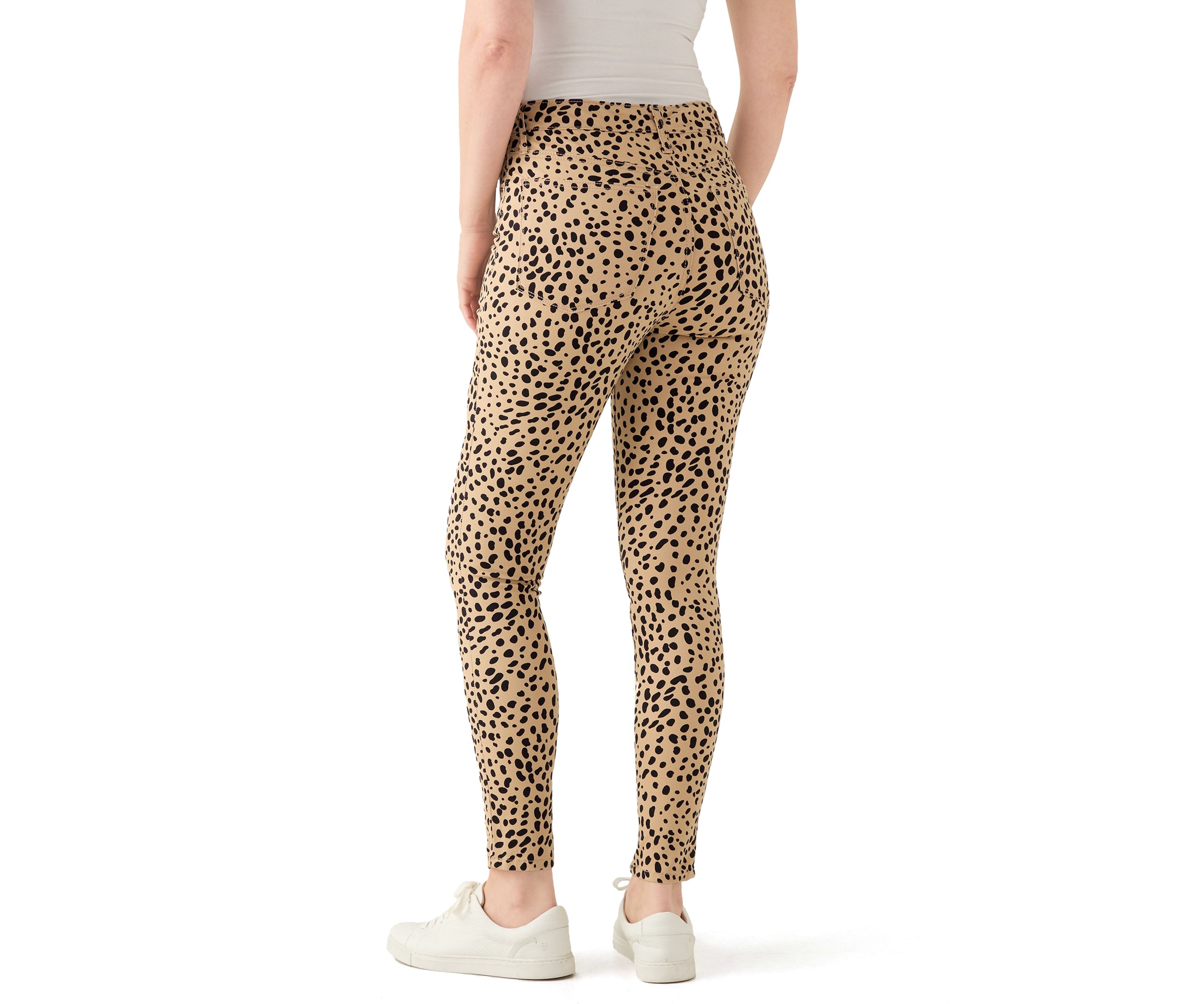 Womens Colored Skinny Print Denim Jeans