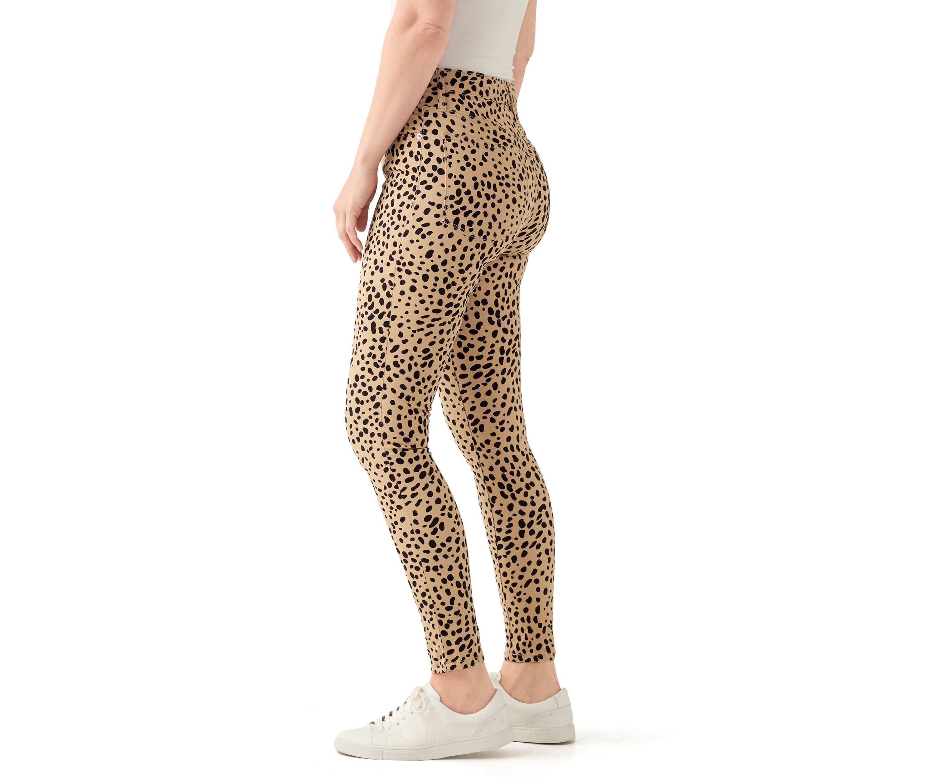 Womens Colored Skinny Print Denim Jeans