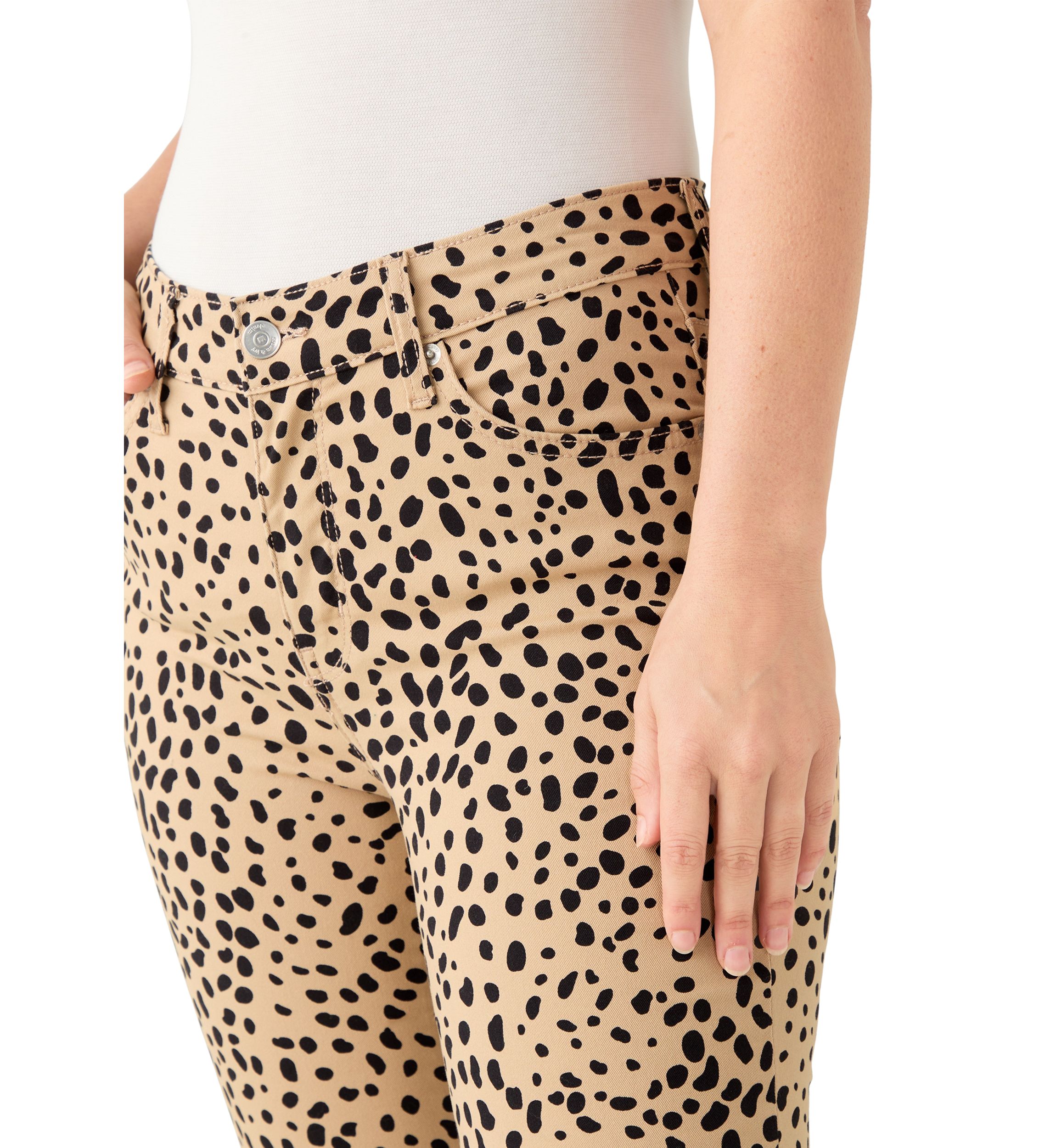 Womens Colored Skinny Print Denim Jeans