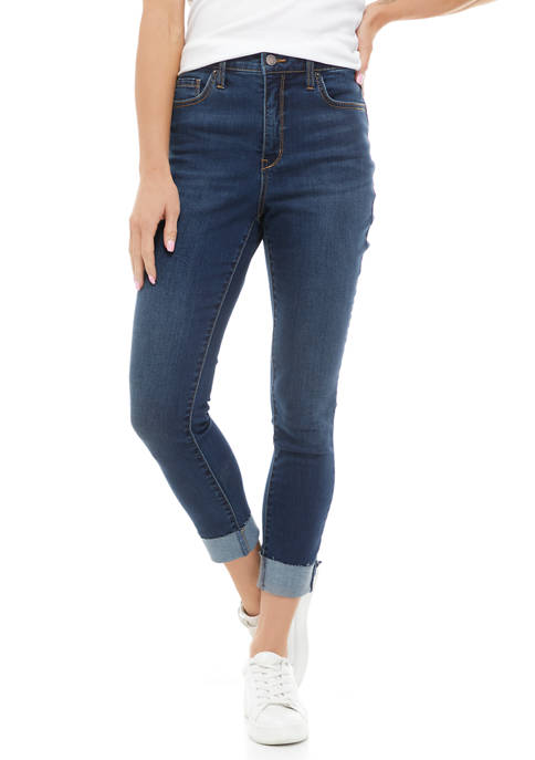 Womens High Rise Skinny Crop Jeans