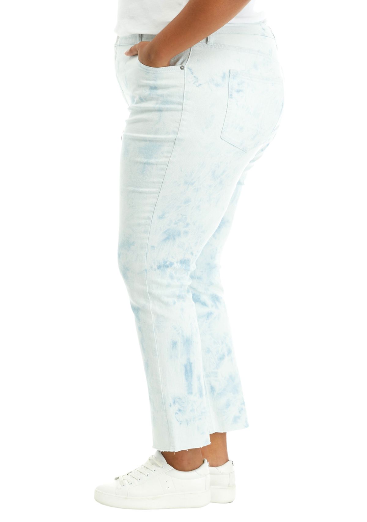 Plus Size High Rise Vintage Straight Jeans 