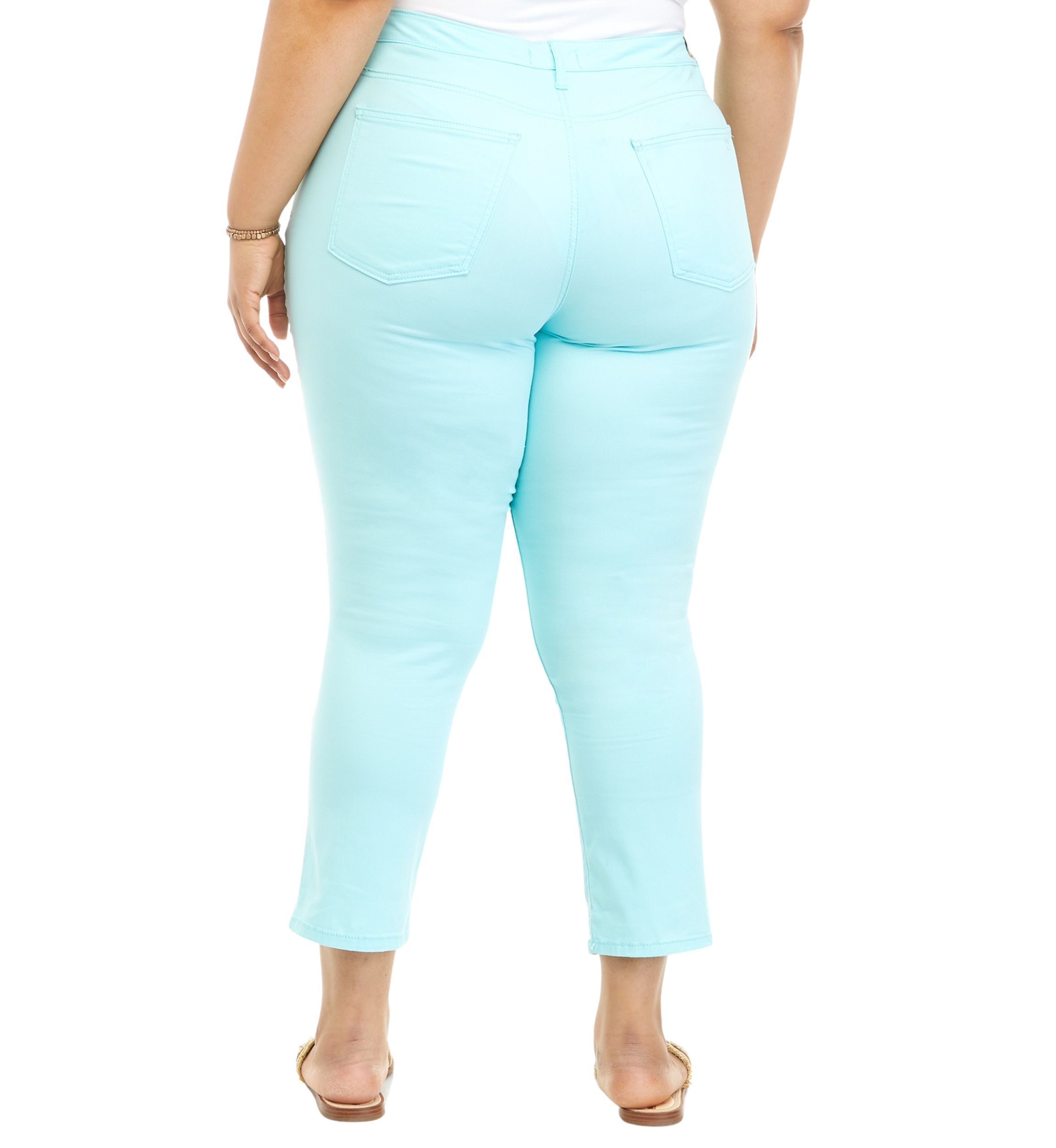Plus Size High Rise Skinny Crop Jeans 
