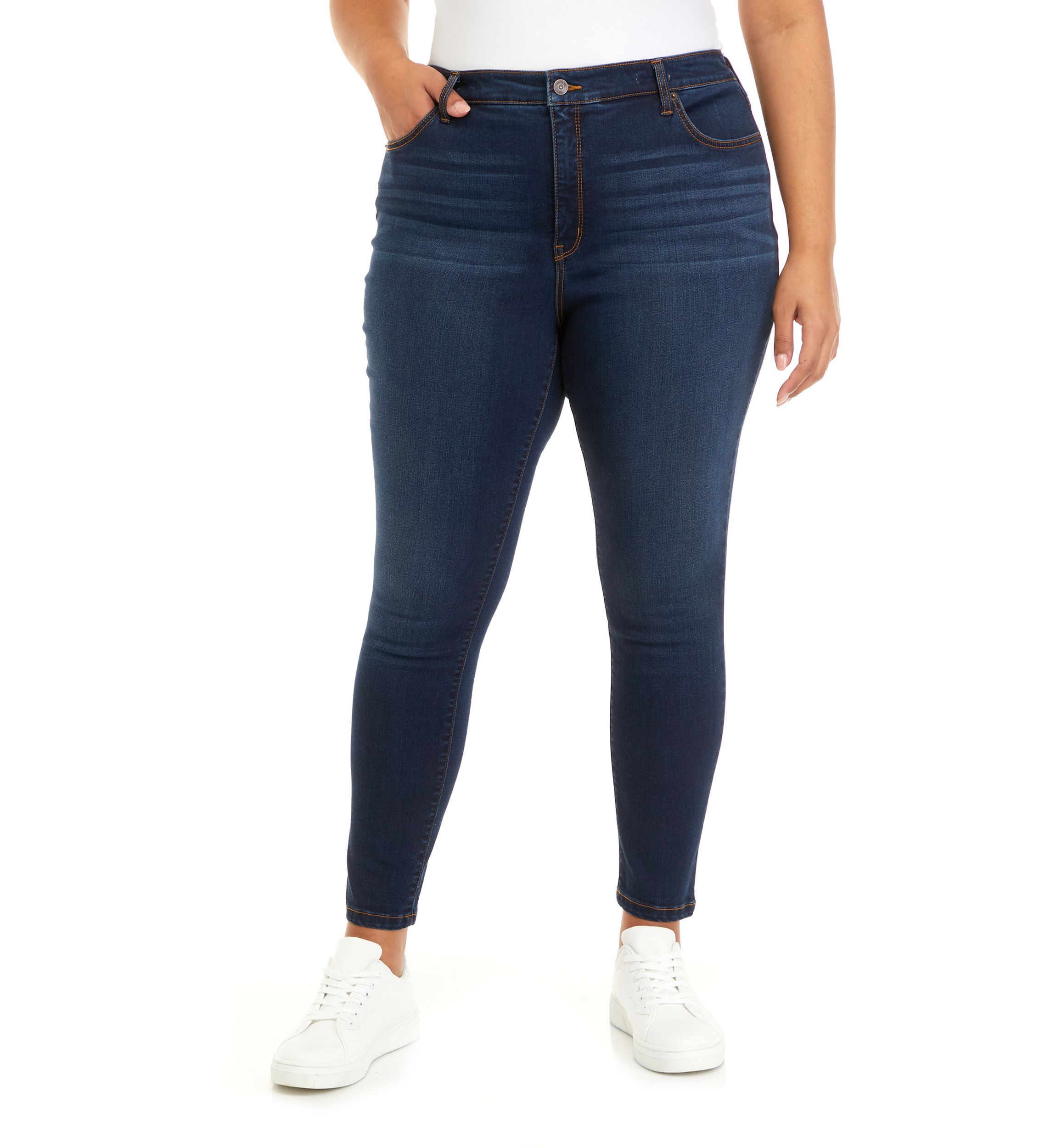Plus Size High Rise Skinny Premium Denim Jeans