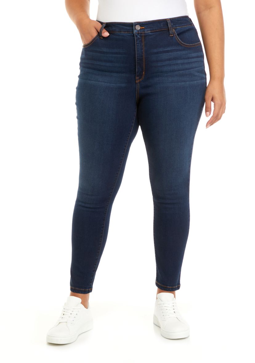 Plus Size High Rise Skinny Premium Denim Jeans