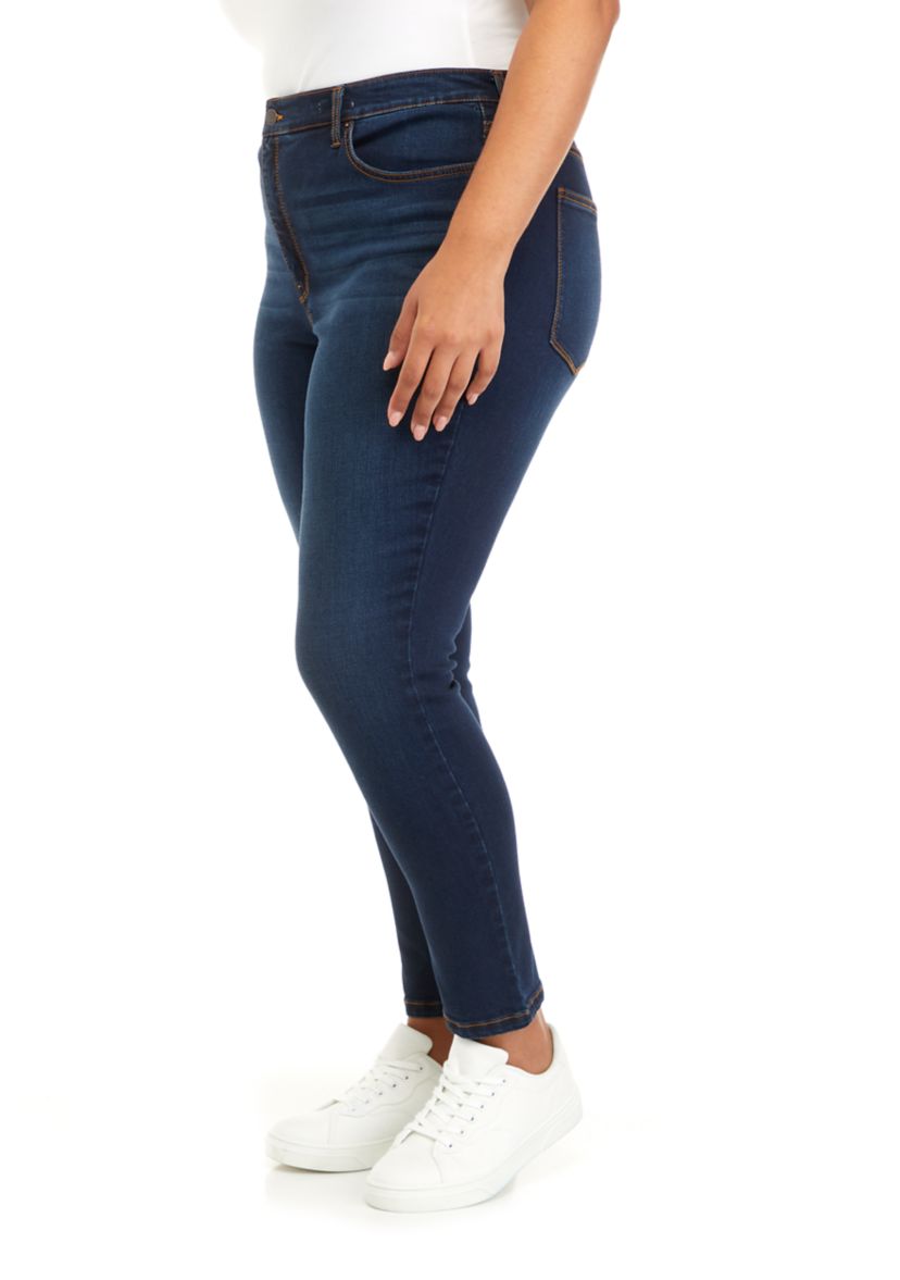 Plus Size High Rise Skinny Premium Denim Jeans