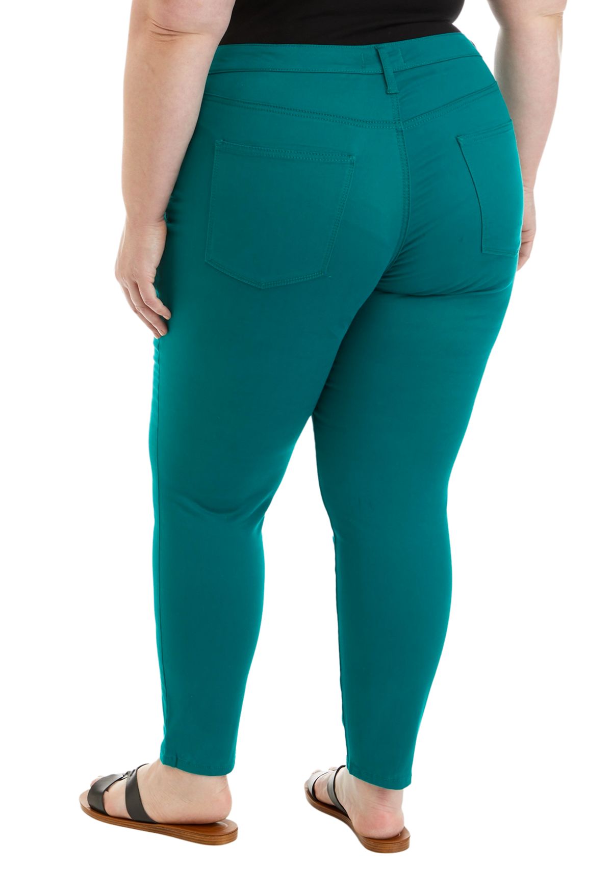 Plus Size High Rise Skinny Color Jeans 