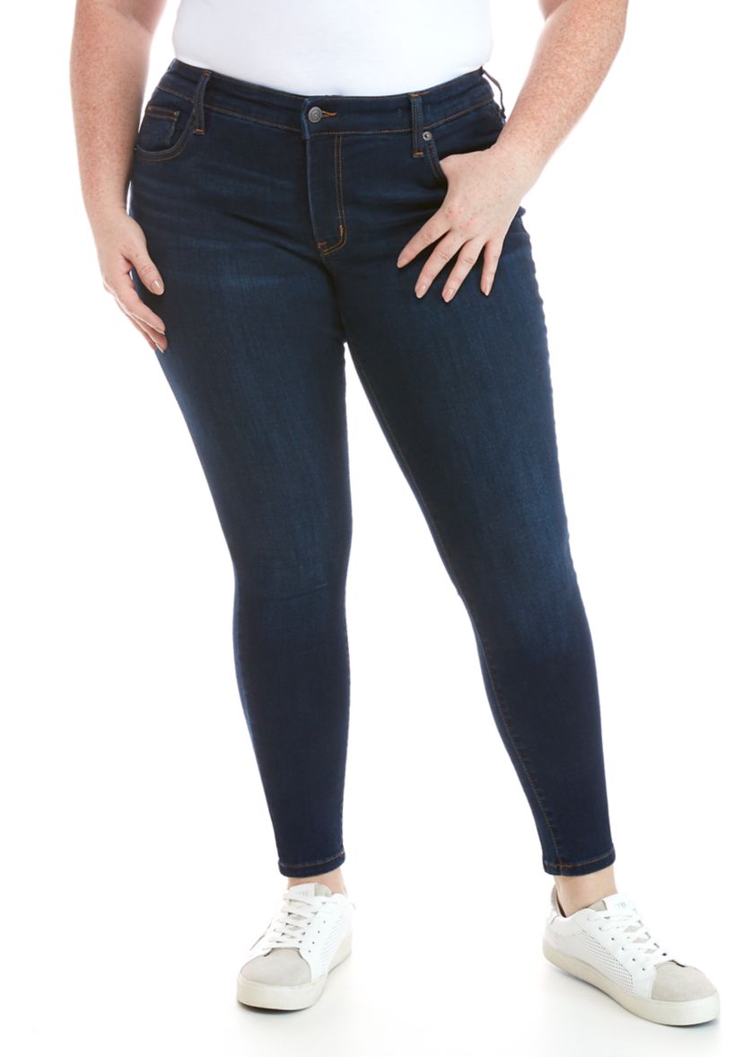Plus Size Mid Rise Skinny Jeans - Short