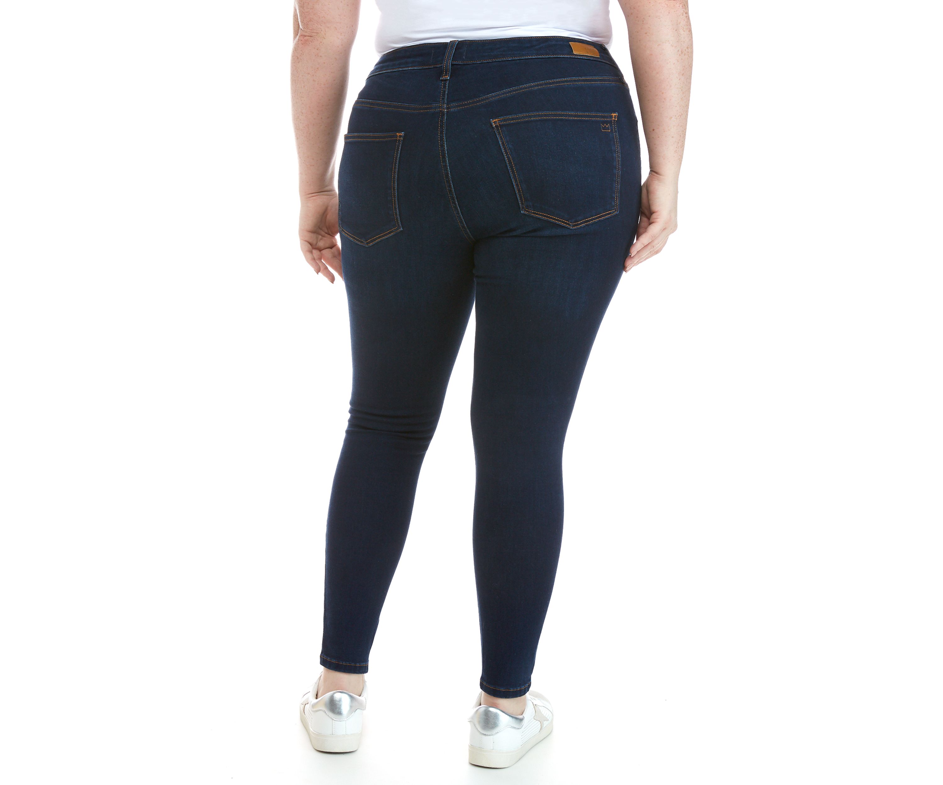 Plus Size Mid Rise Skinny Jeans - Short