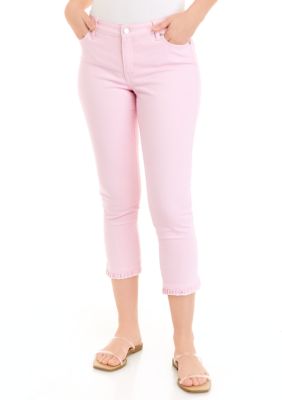 Girls Capri Legging, Boutique Ruffle Capri Stripe Knit Capri