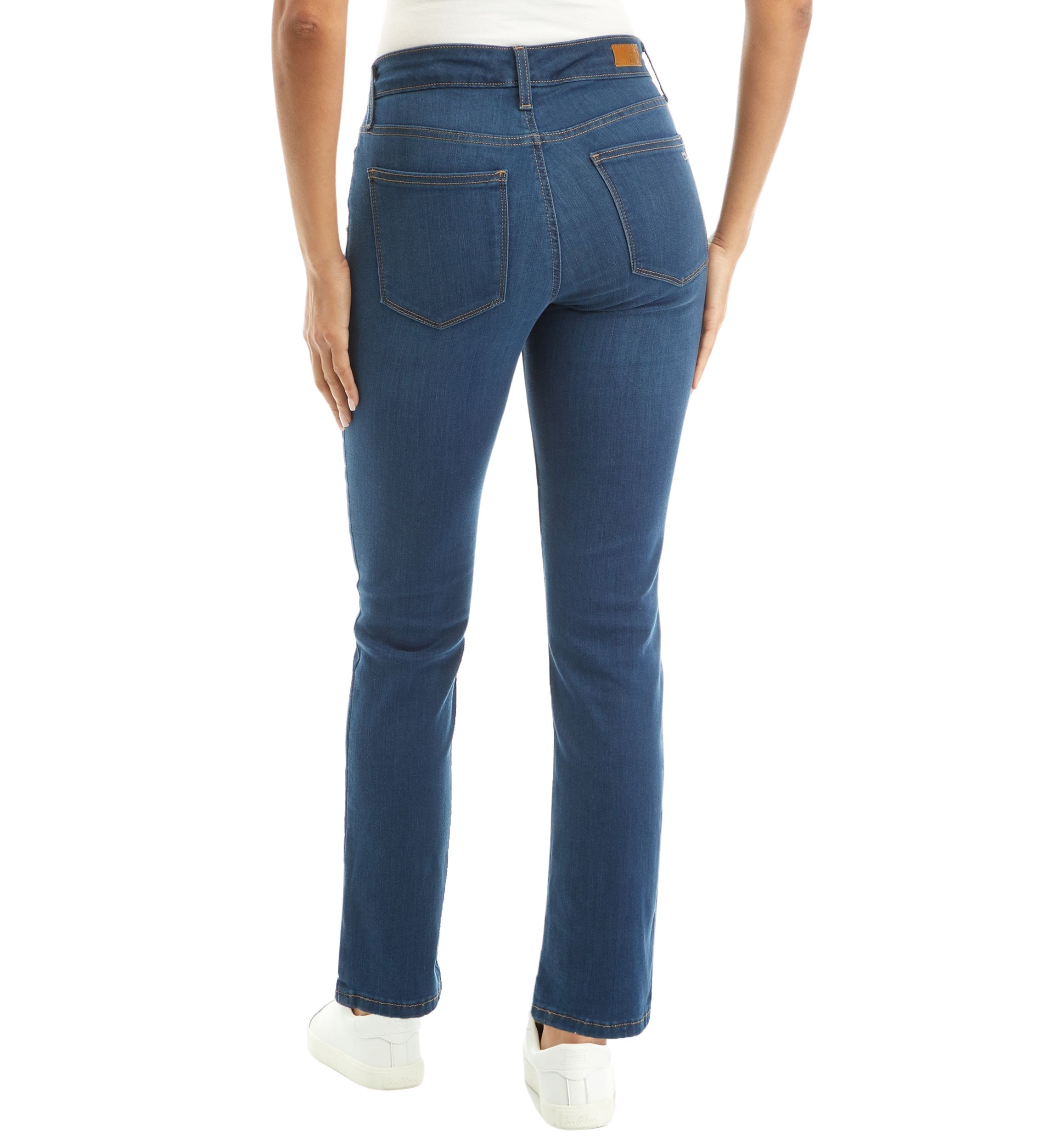 Womens Mid Rise Straight Jeans