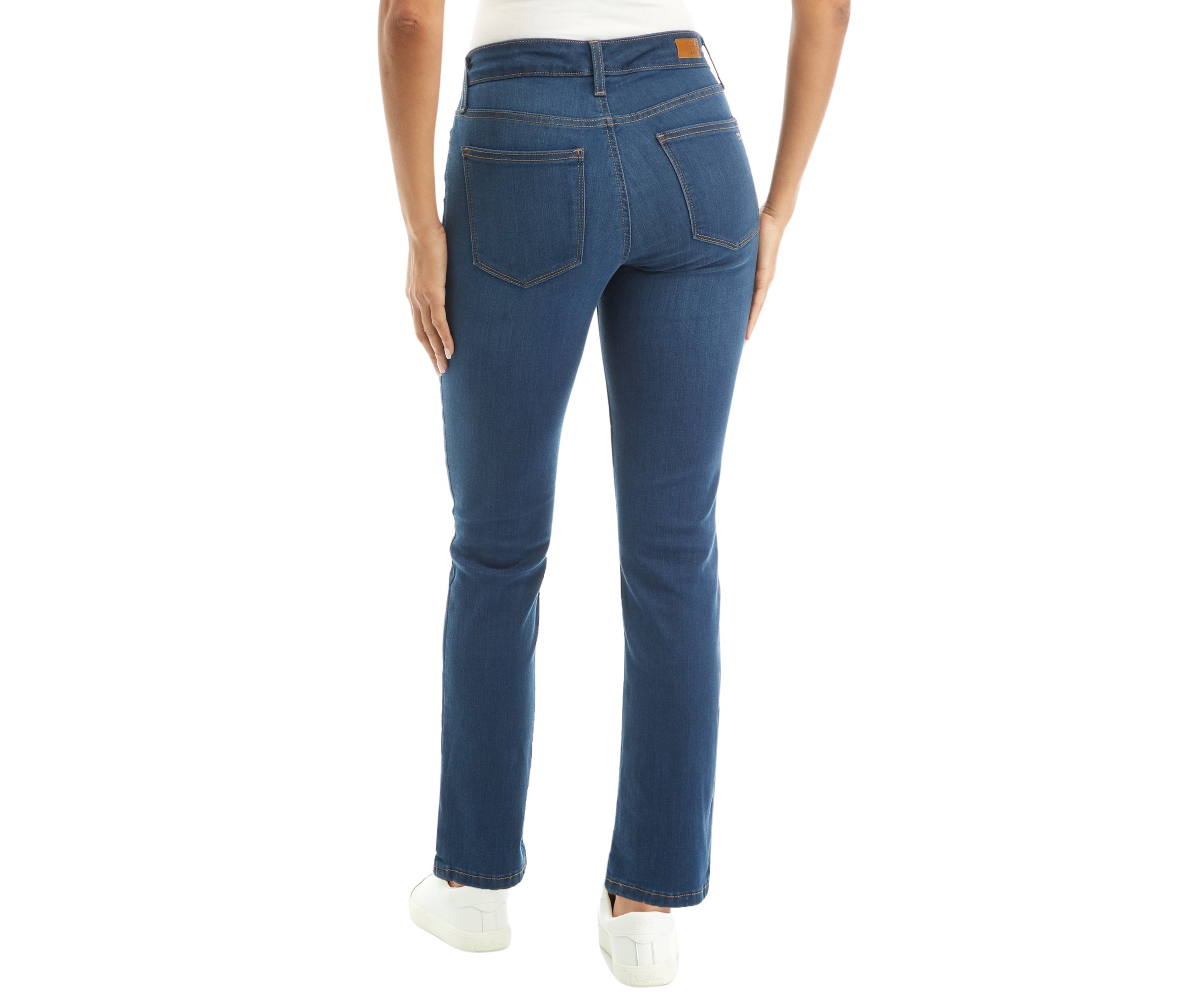 Womens Mid Rise Straight Jeans