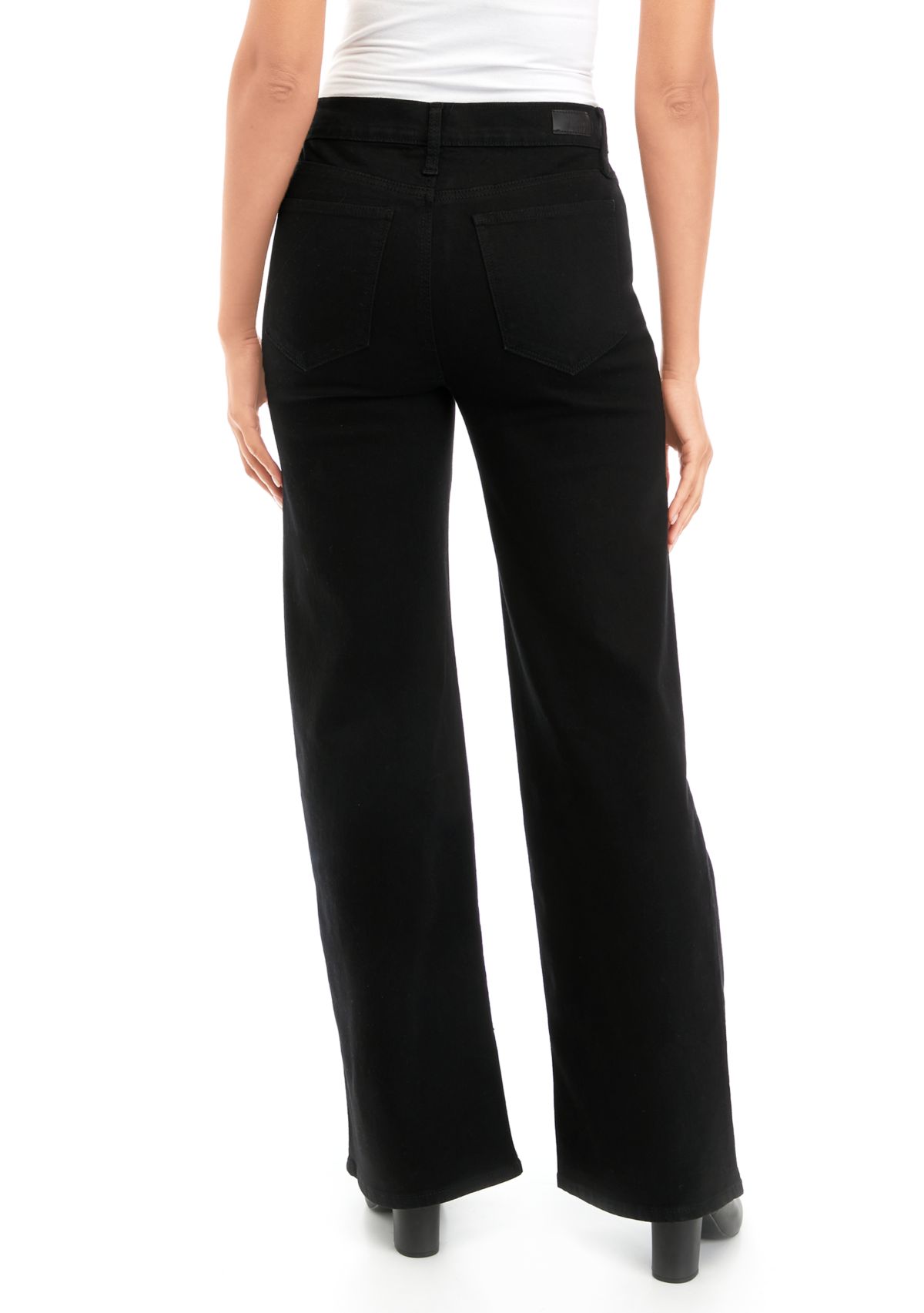 Womens High Rise Slim Wide Leg Pants