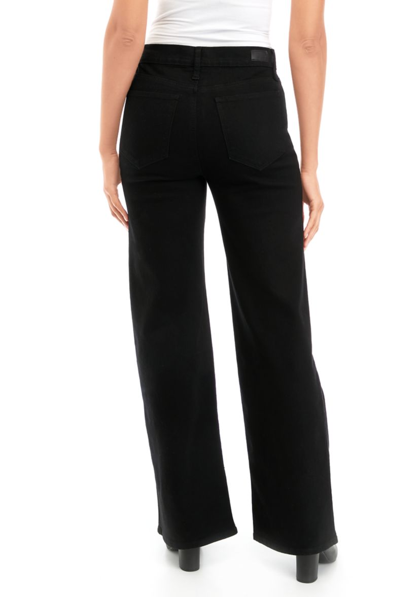 Womens High Rise Slim Wide Leg Pants