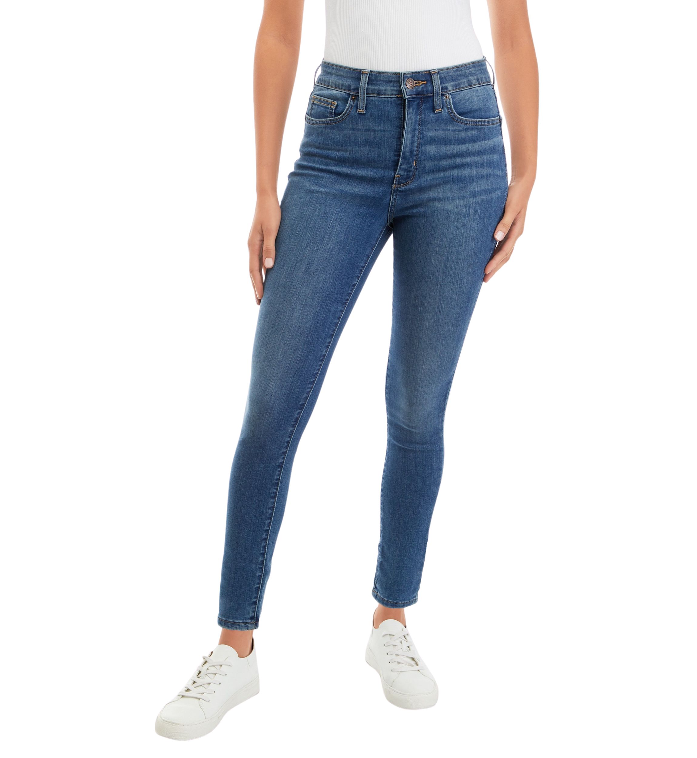 Womens High Rise Skinny Jeans