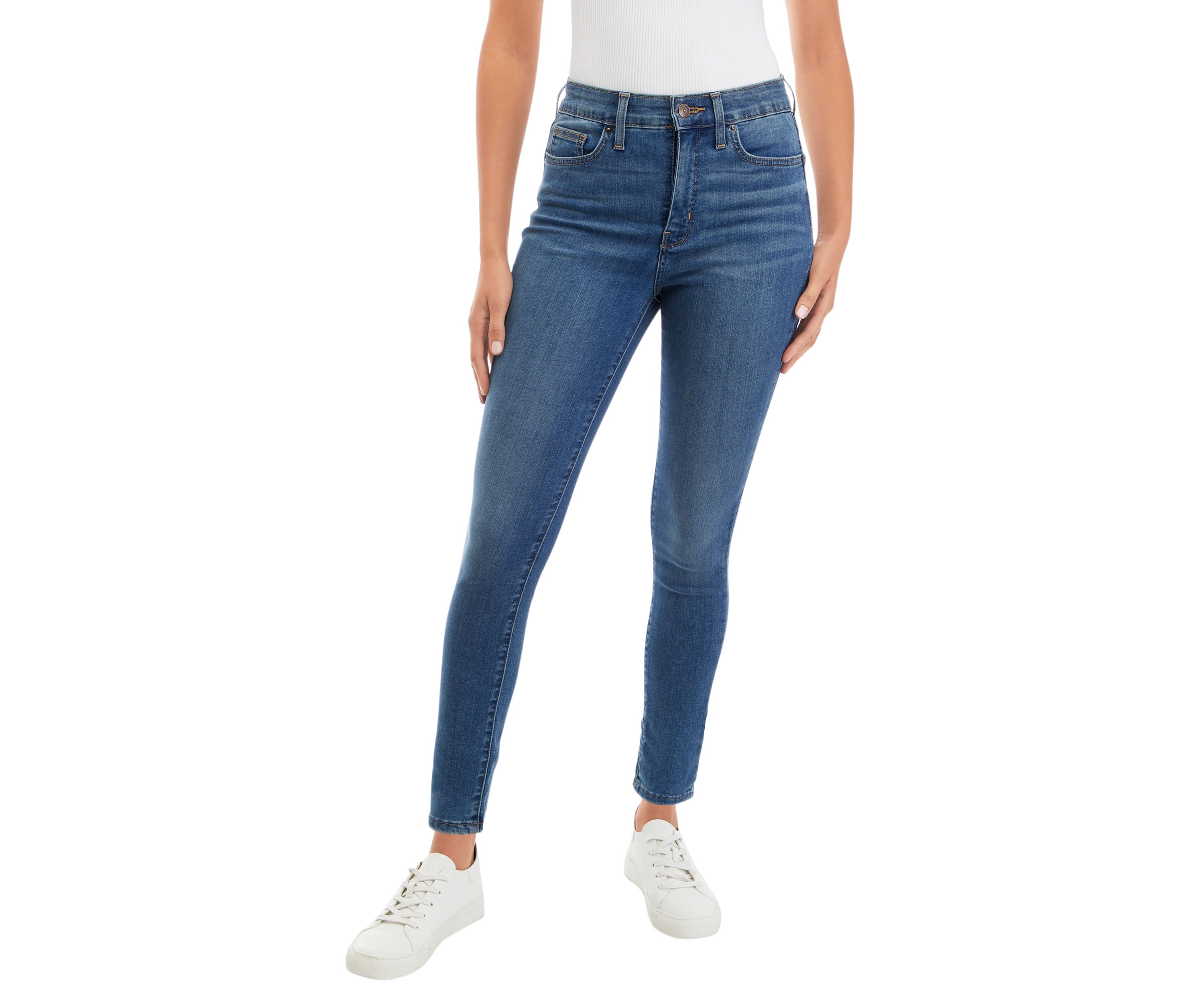 Womens High Rise Skinny Jeans