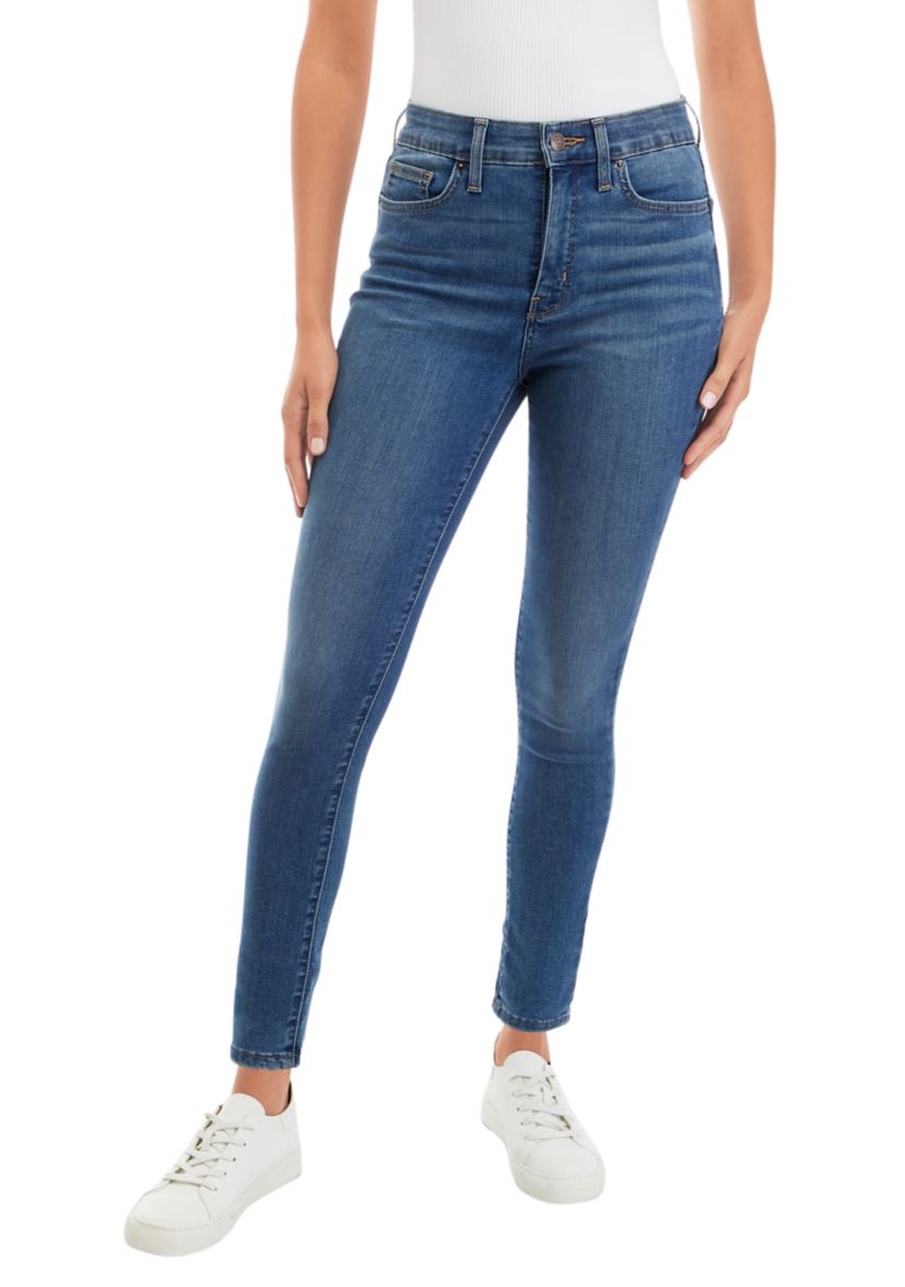 Womens High Rise Skinny Jeans