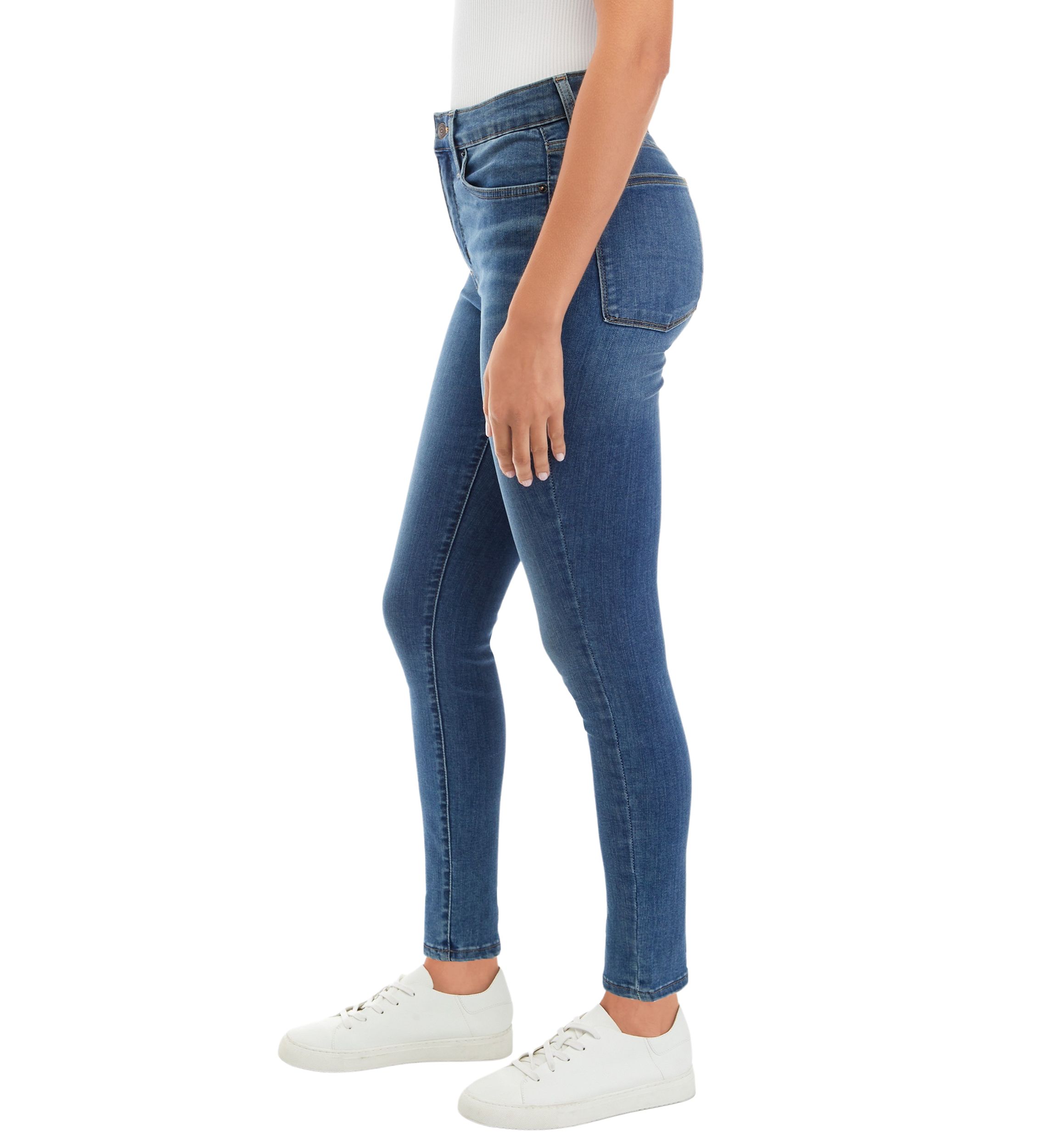 Womens High Rise Skinny Jeans