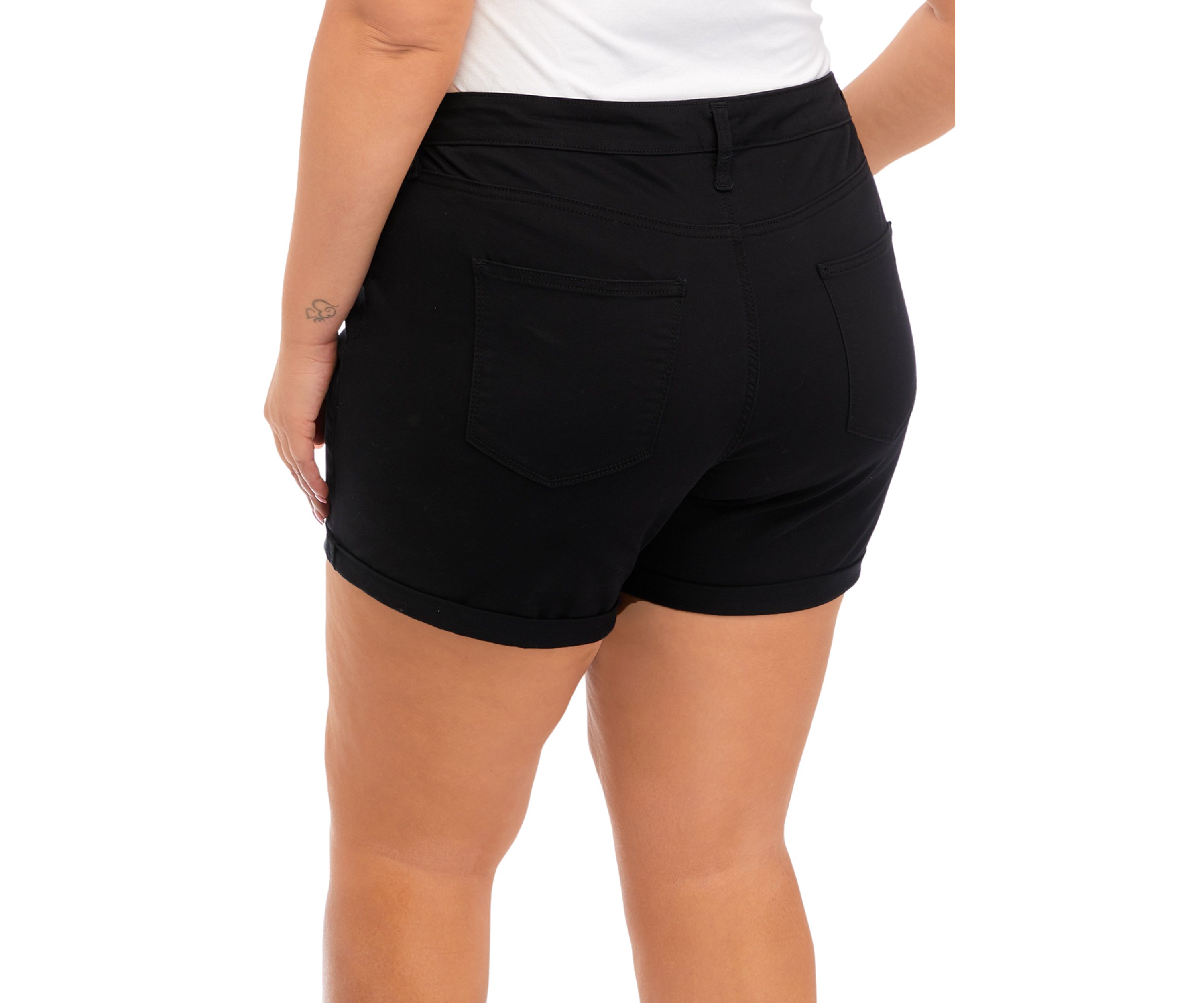 Plus Size 5" Rolled Denim Shorts