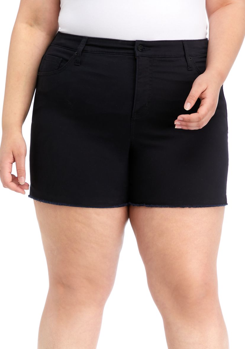 Plus Size Curvy Fit Denim Shorts