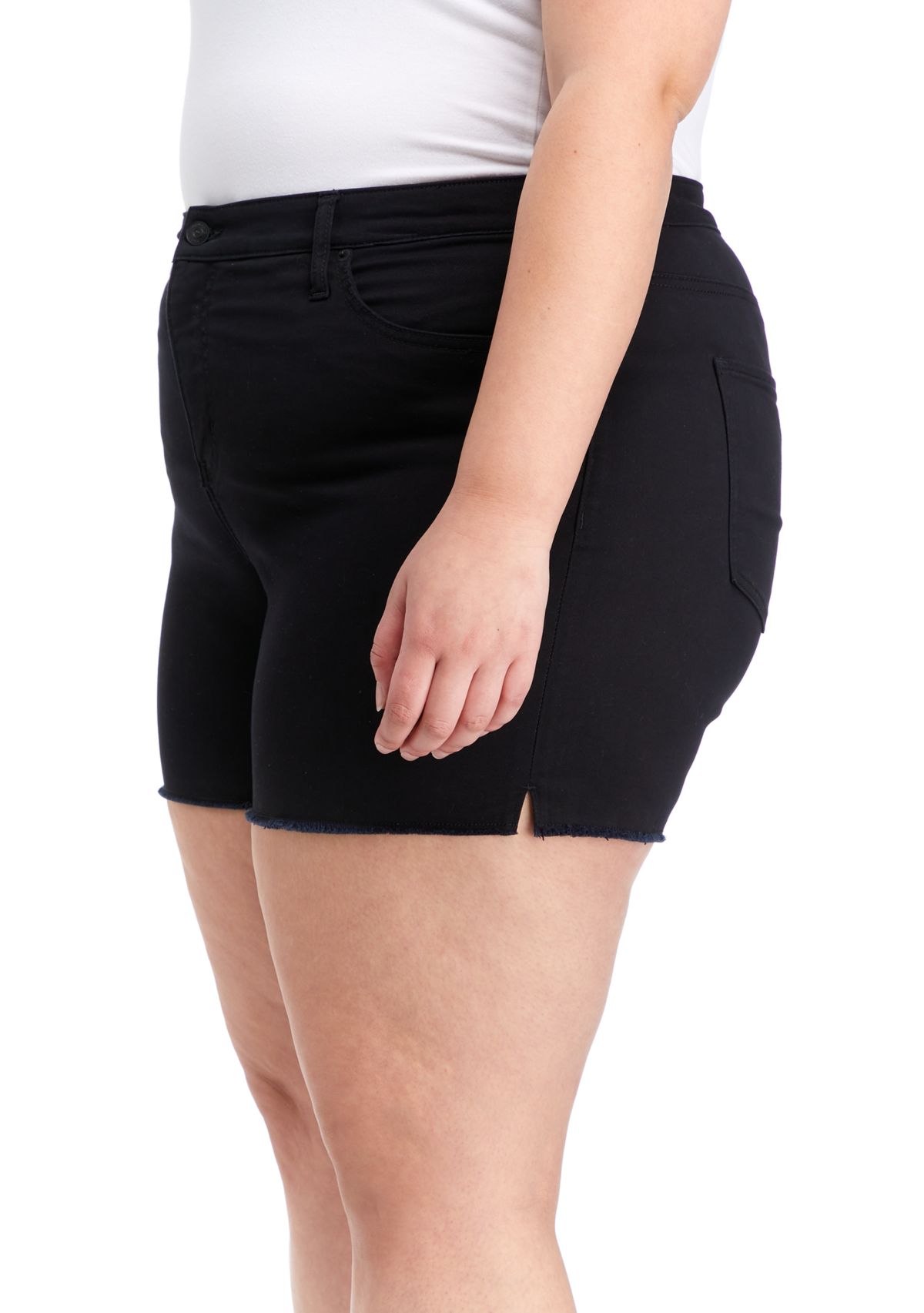 Plus Size Curvy Fit Denim Shorts