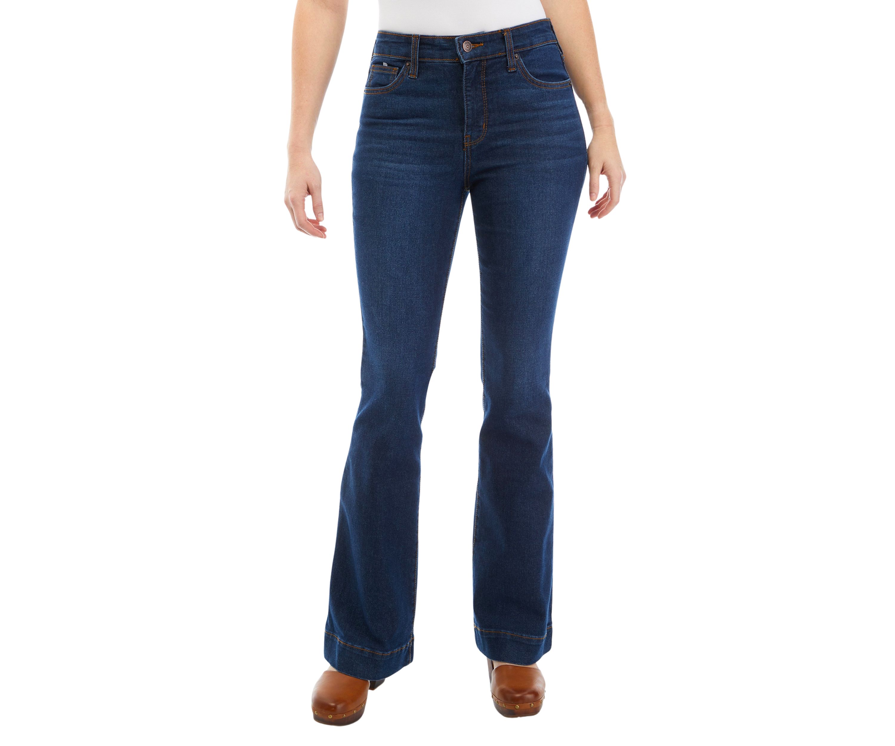 Crown & Ivy™ Women's High Rise Flare Denim Jeans | Belk