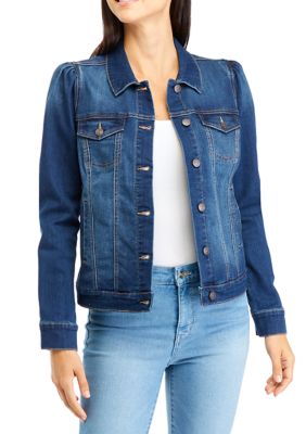 Crown & Ivy™ Women's Denim Jacket with Gathered Shoulders | belk