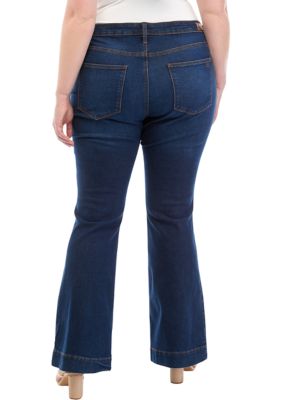 Plus Size High-Rise Flare Jeans