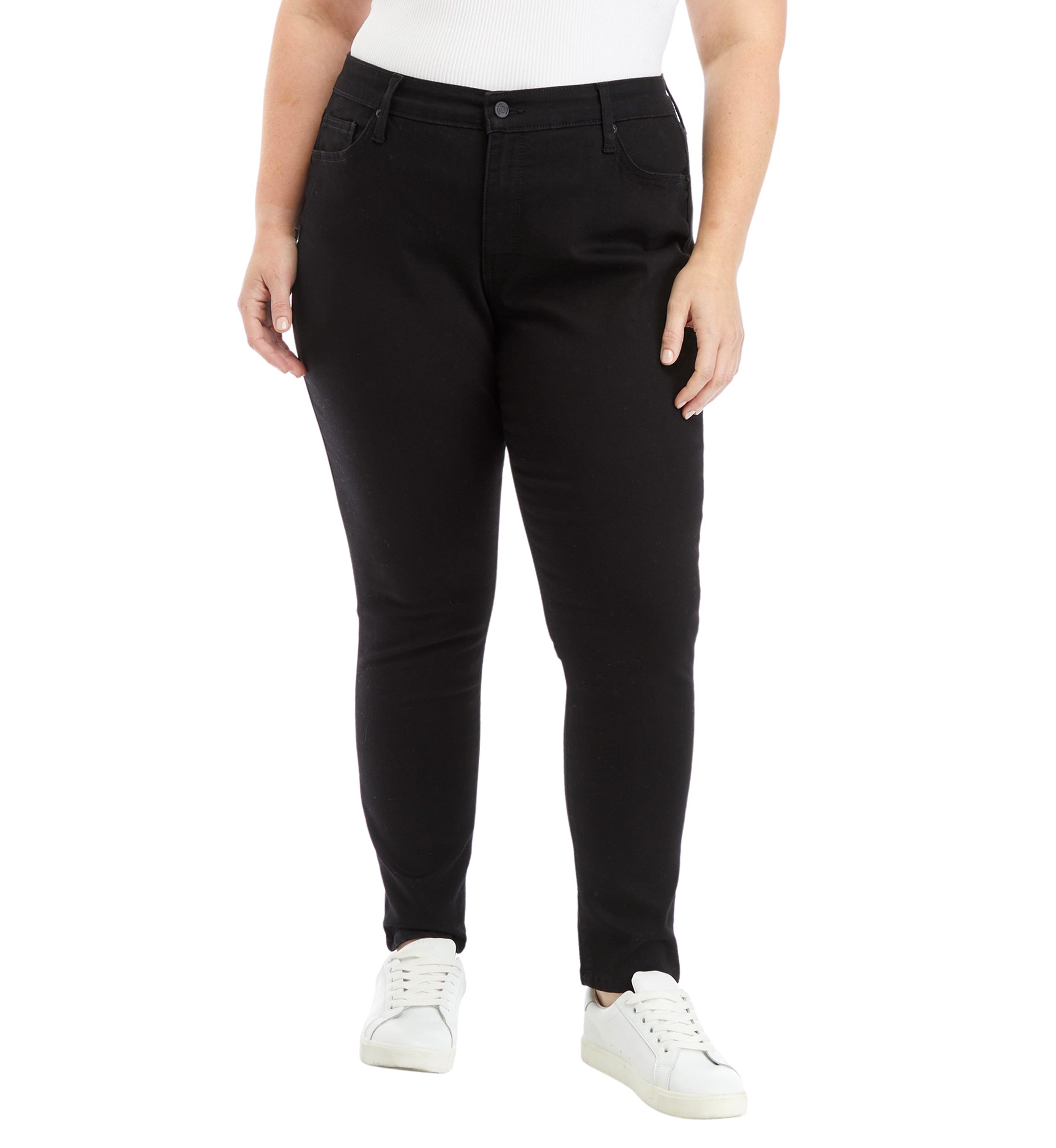 Plus Size Mid Rise Skinny Jeans 