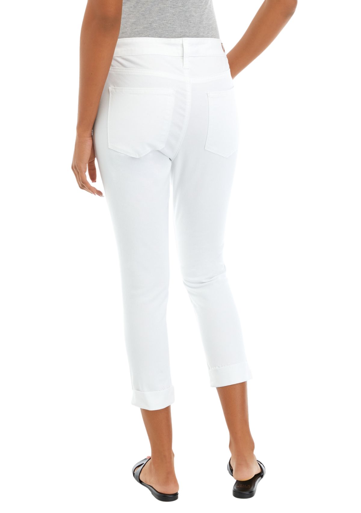 Womens Colored Twill Skinny Cropped Jeans