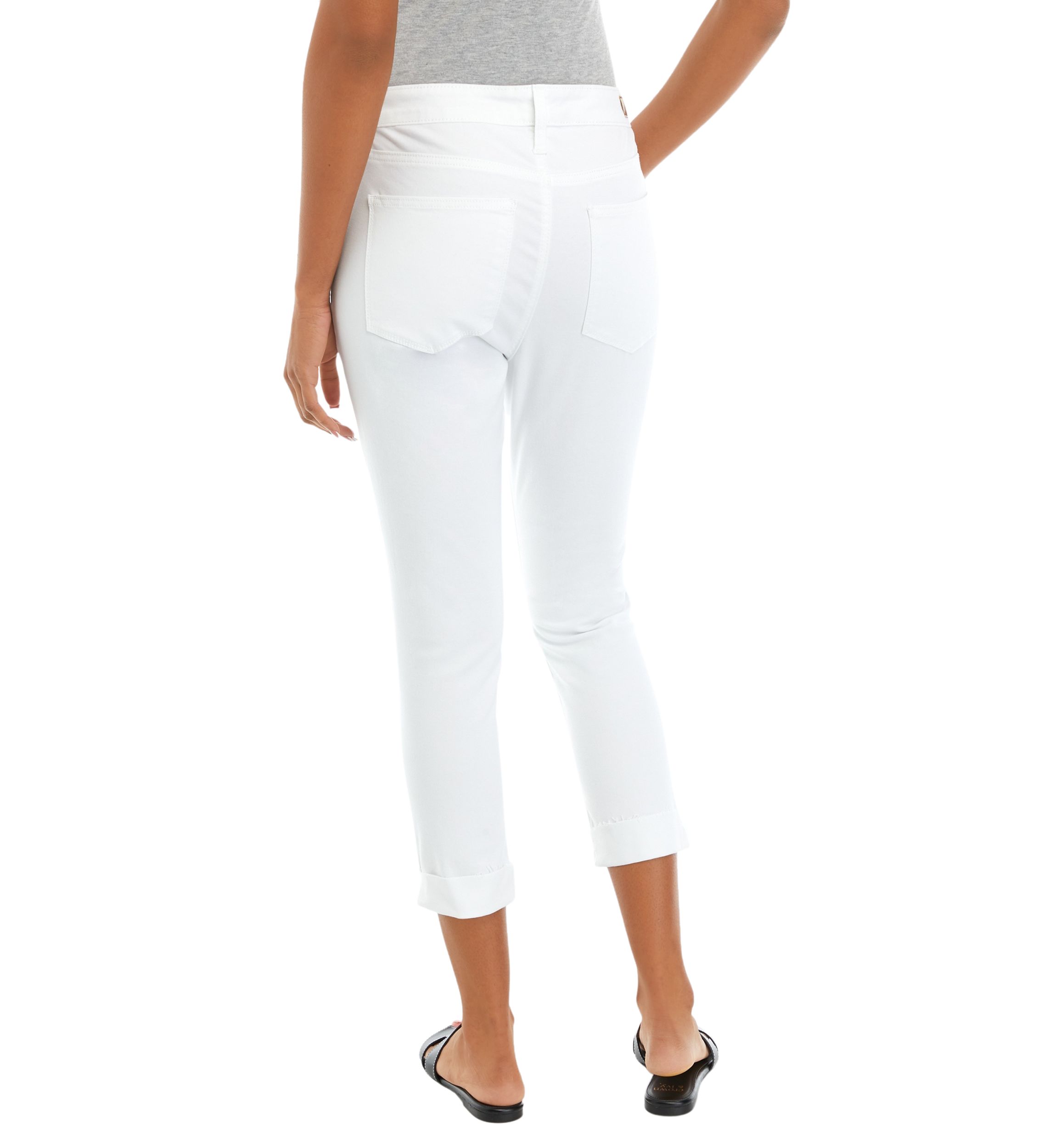 Womens Colored Twill Skinny Cropped Jeans