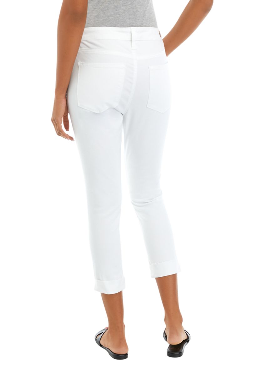 Womens Colored Twill Skinny Cropped Jeans