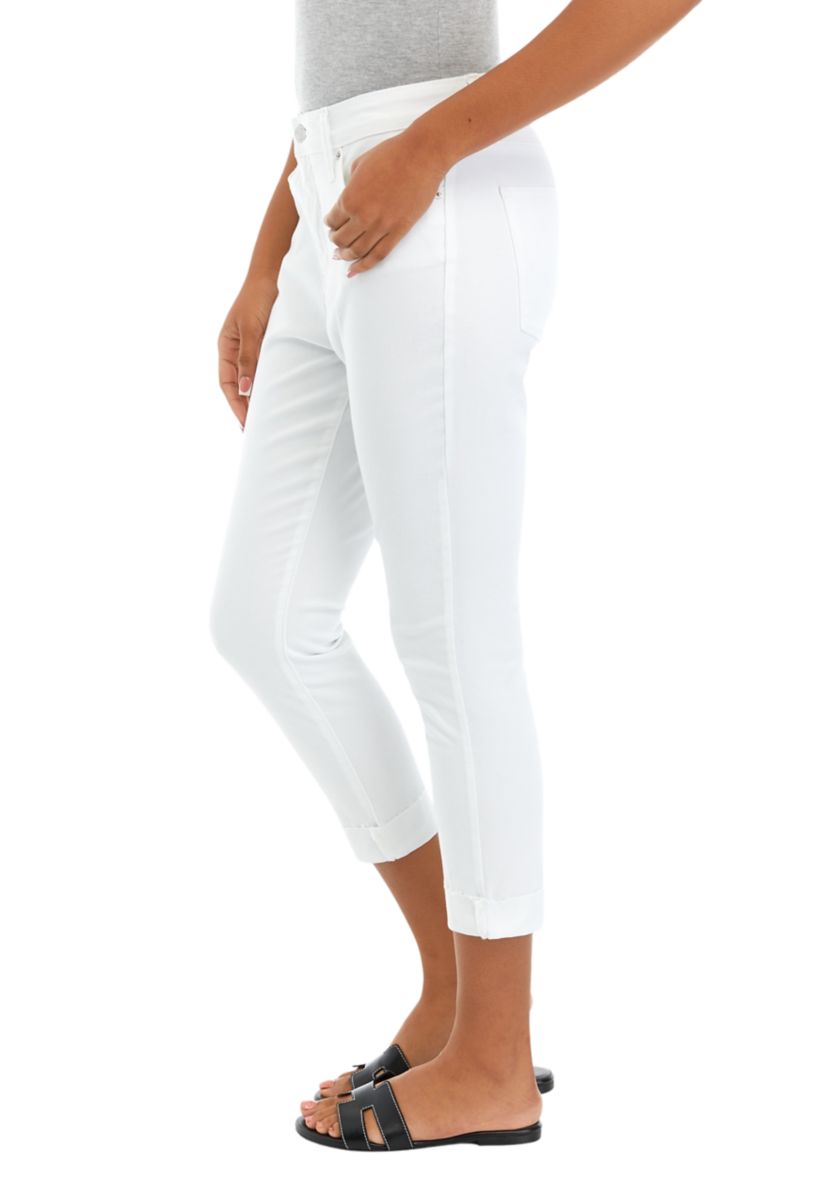 Womens Colored Twill Skinny Cropped Jeans