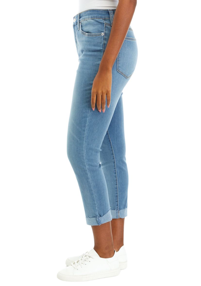 Womens Cropped Denim Skinny Jeans