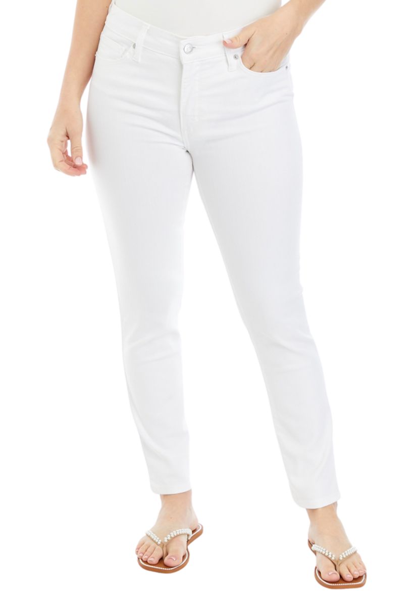 Womens Mid Rise Skinny Jeans