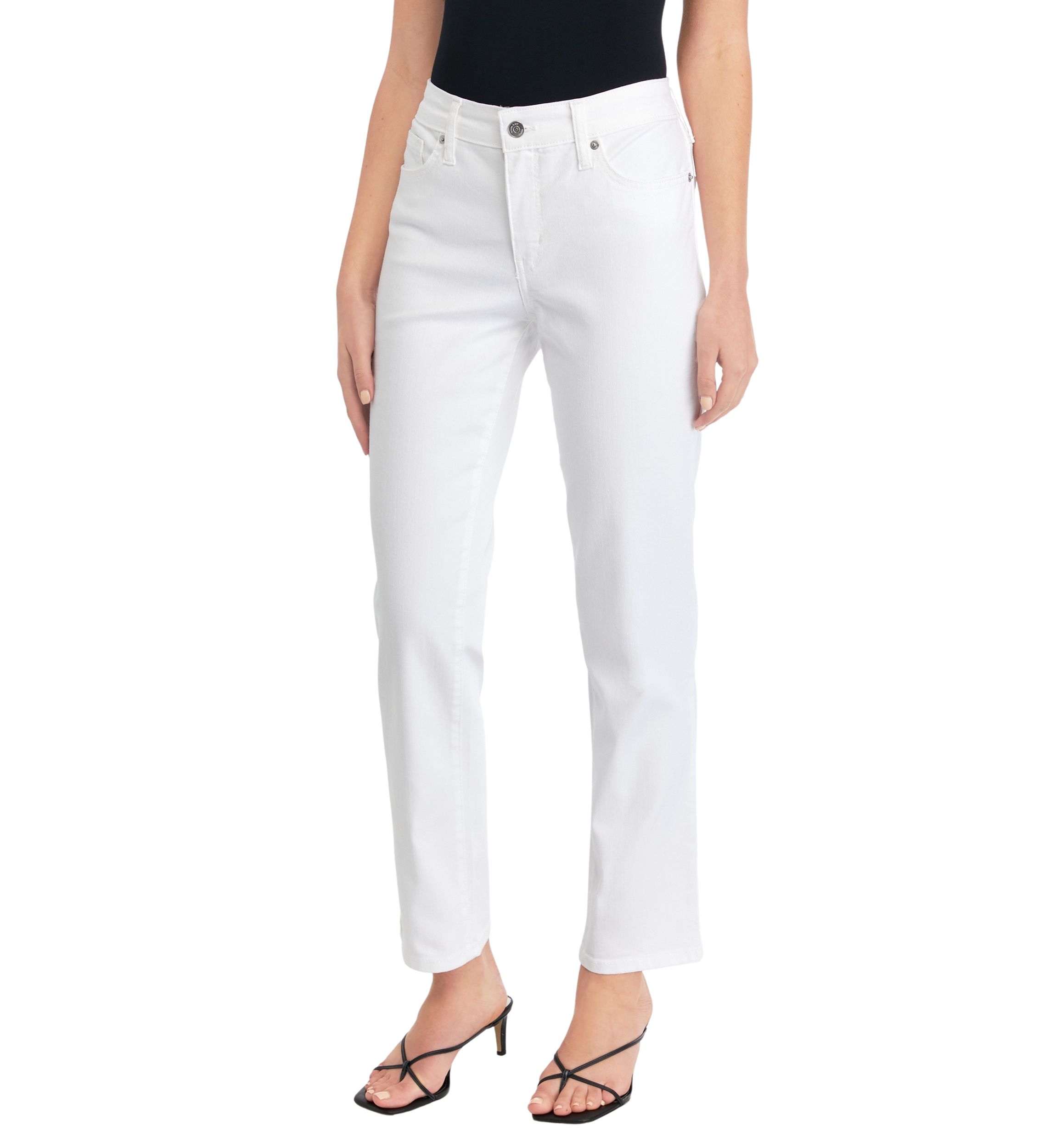 Womens Mid Rise Straight Jeans