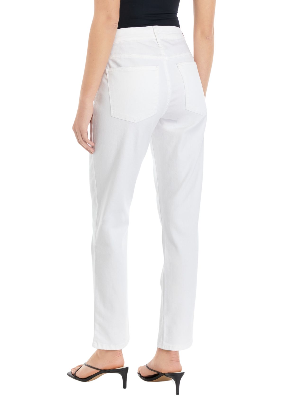 Womens Mid Rise Straight Jeans