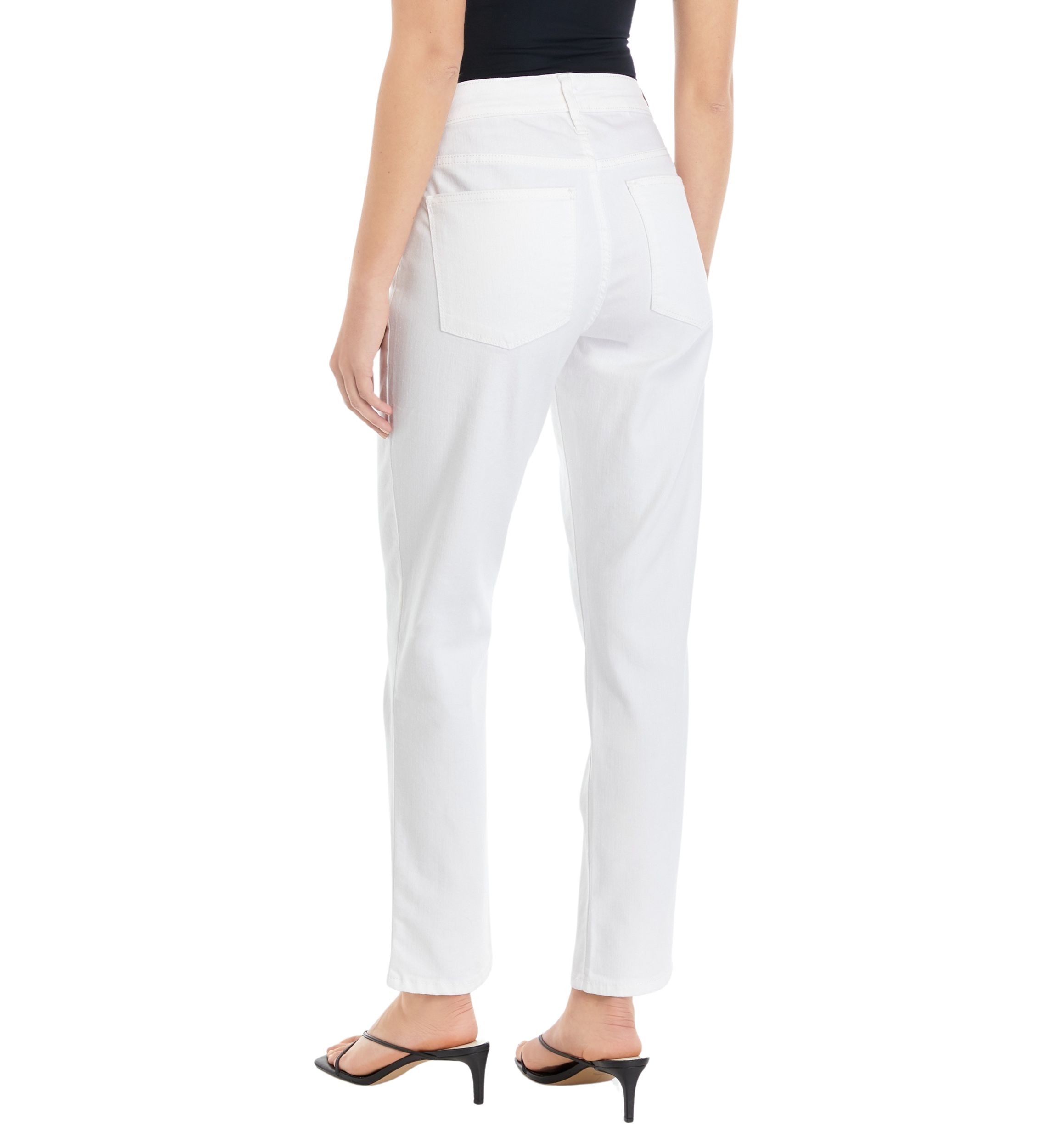 Womens Mid Rise Straight Jeans
