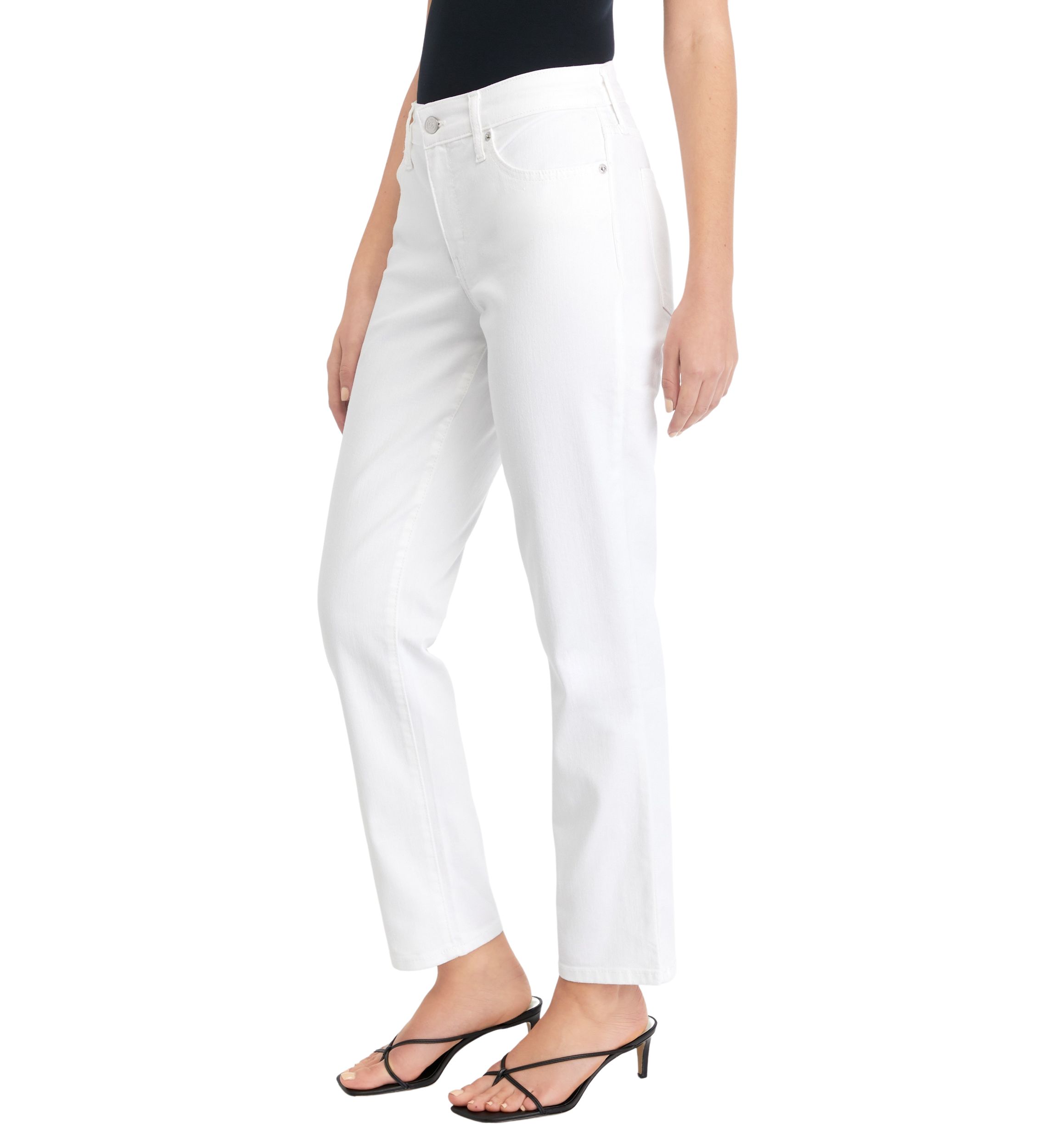 Womens Mid Rise Straight Jeans
