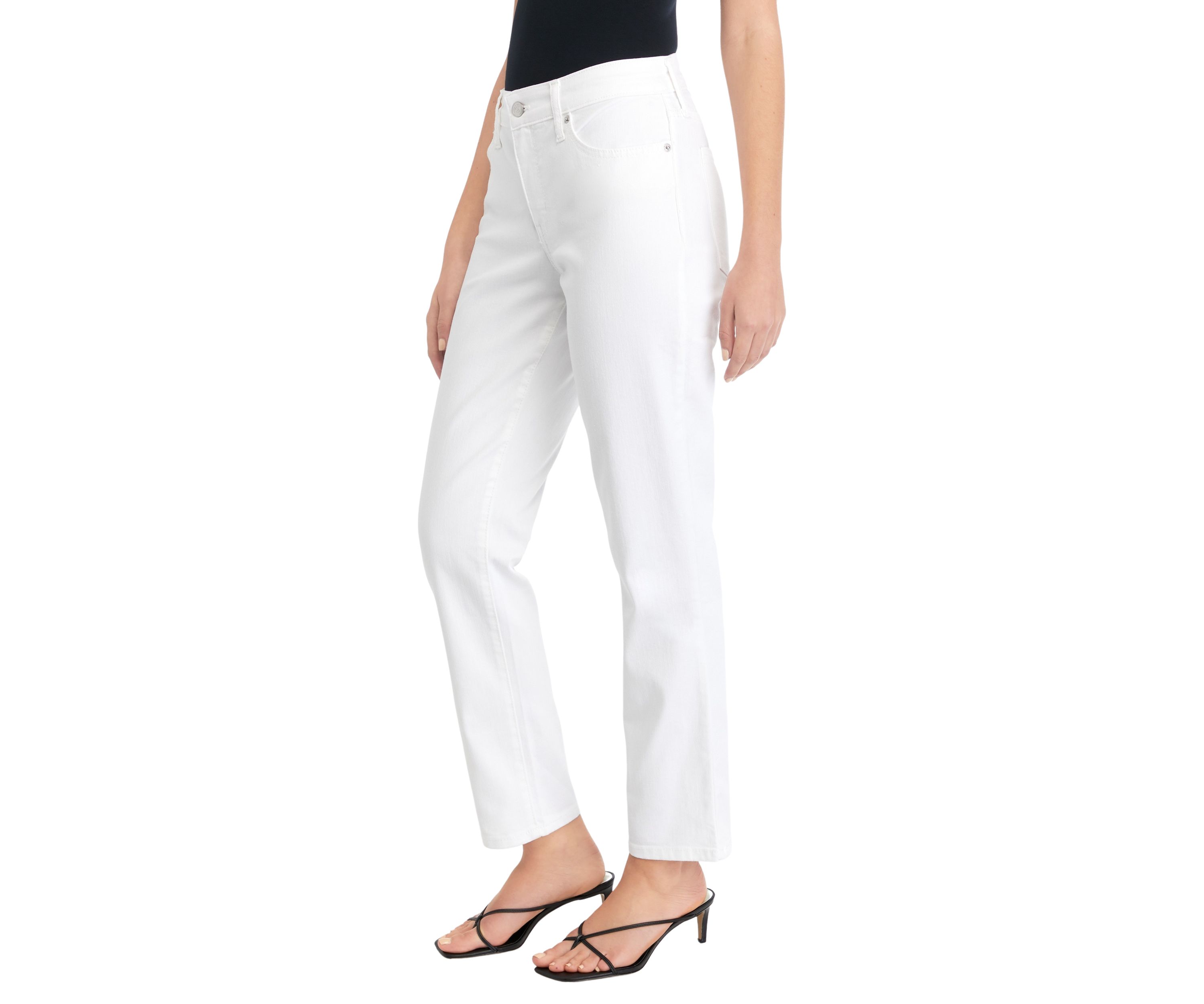Womens Mid Rise Straight Jeans