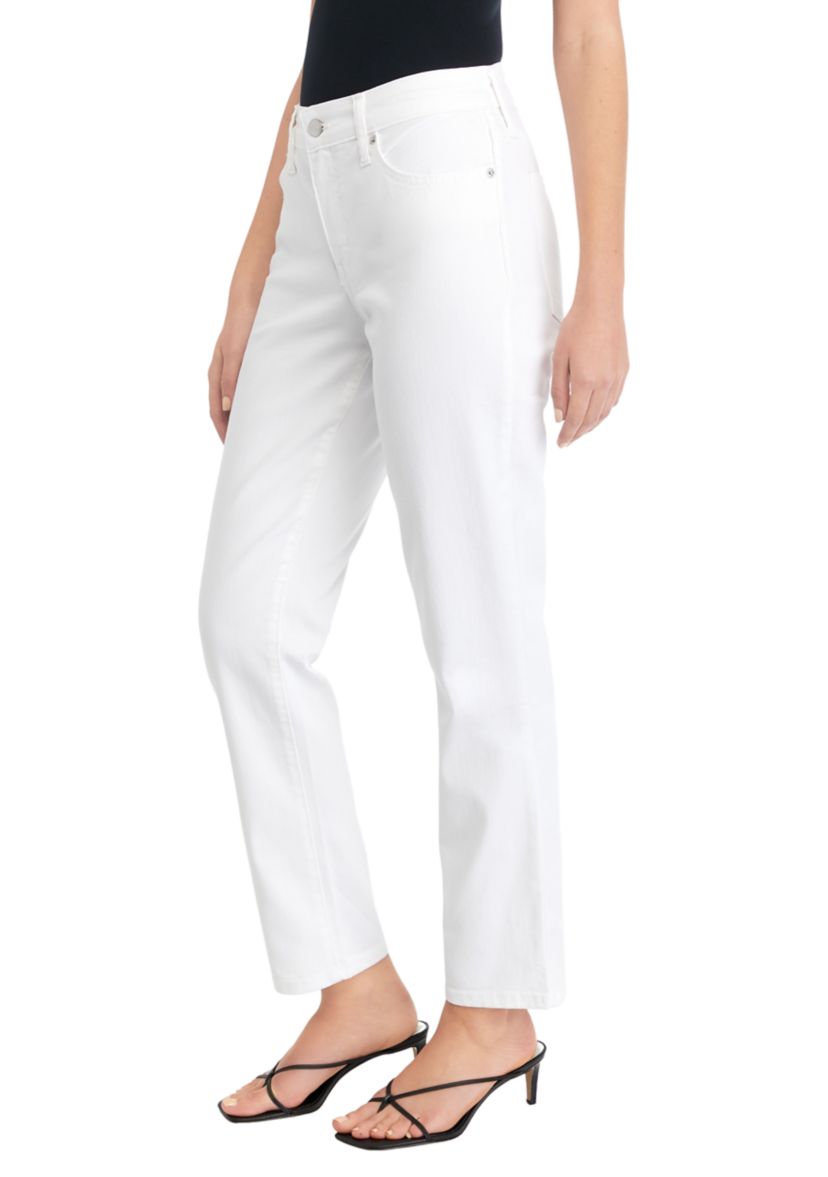 Womens Mid Rise Straight Jeans
