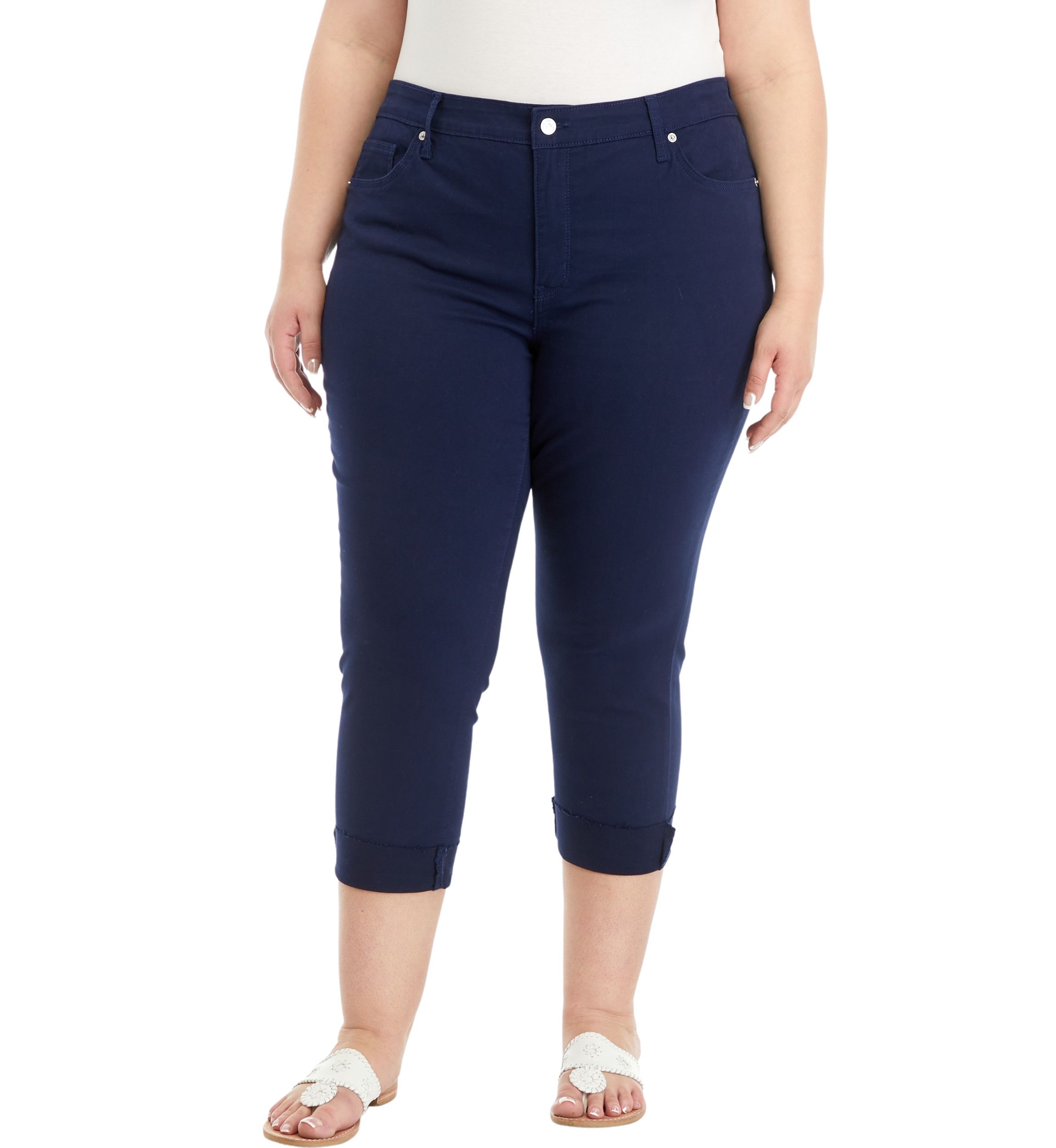 Plus Size Colored Twill Skinny Jeans